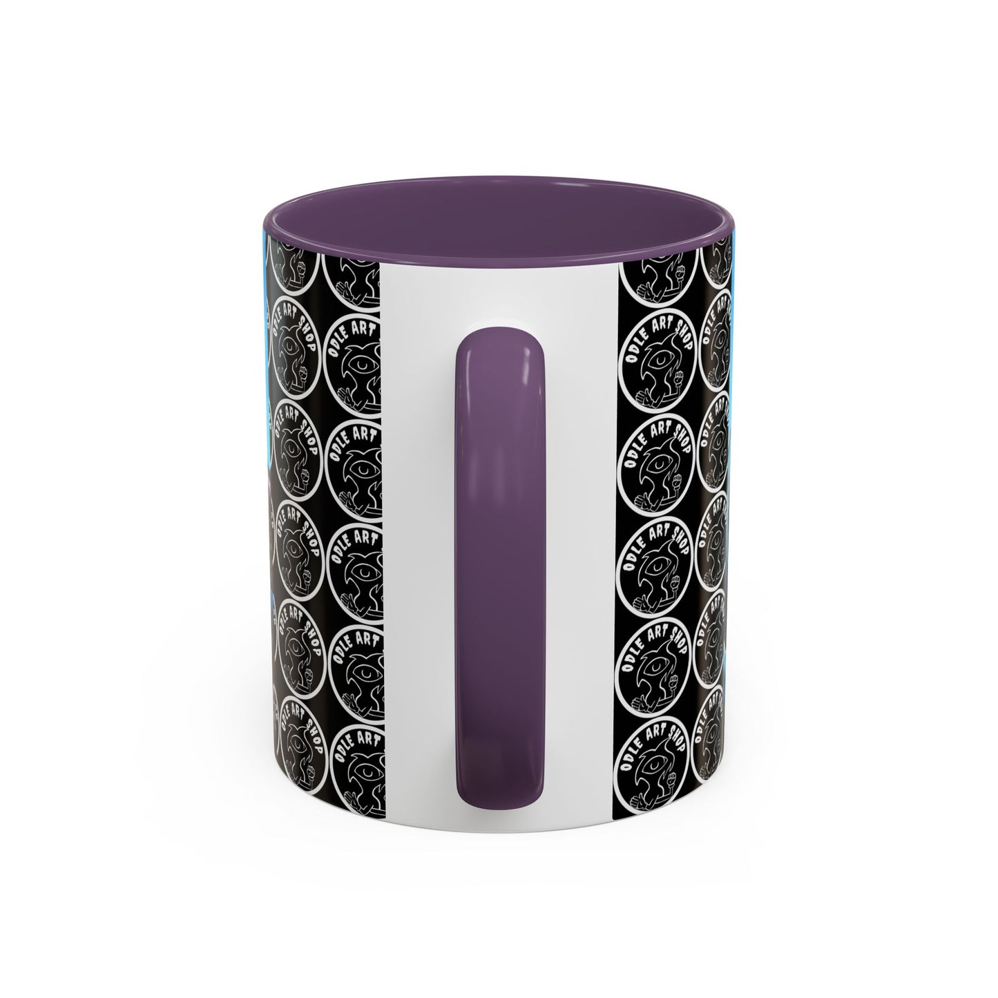 Surreal Sea Monster Accent Coffee Mug — Eyeball Wave Art (11/15oz)