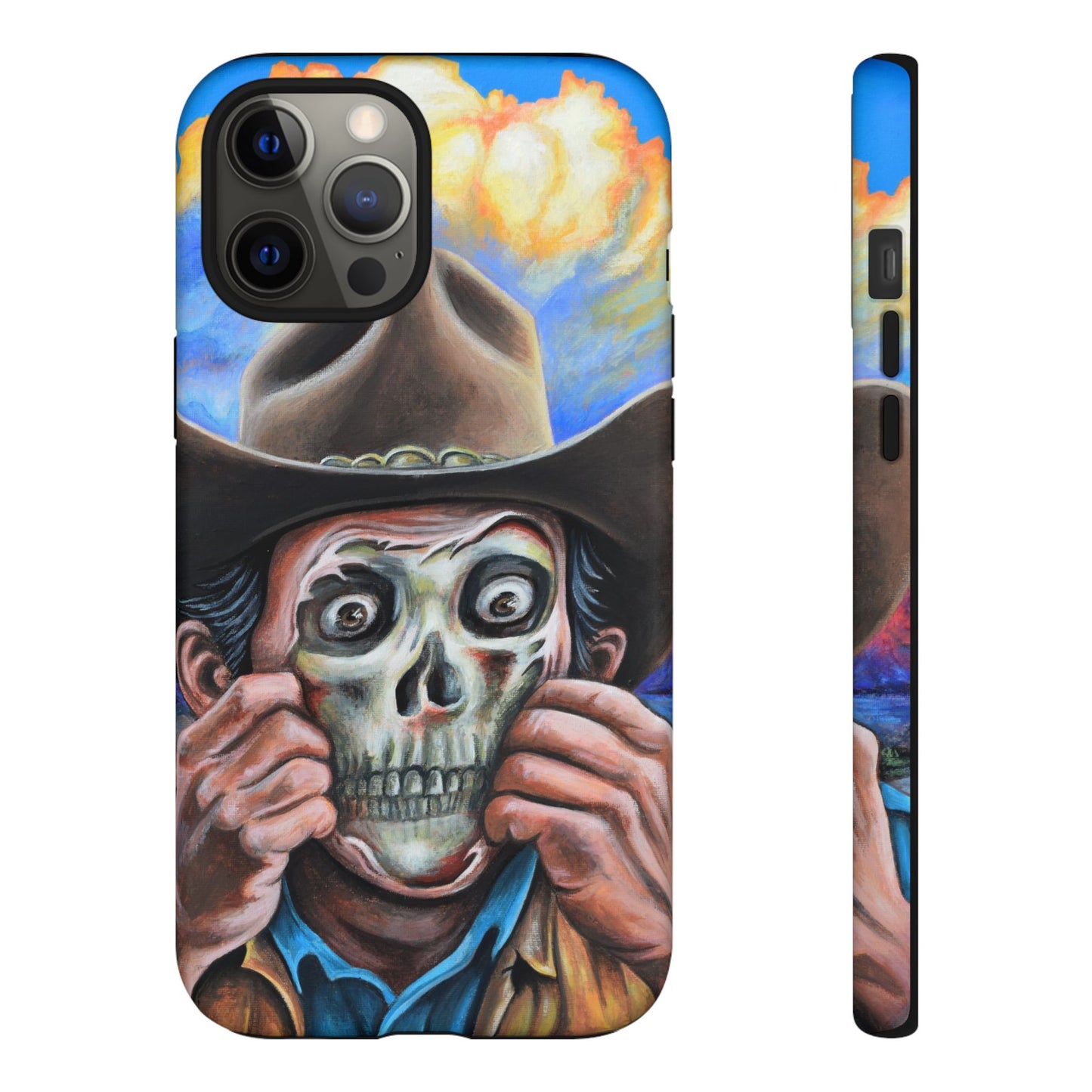 Skull Cowboy Phone Case - Tough Cases with Bold Artwork, Unique Gift for Halloween, Bold Aesthetic, Ideal for Music Lovers, [...]