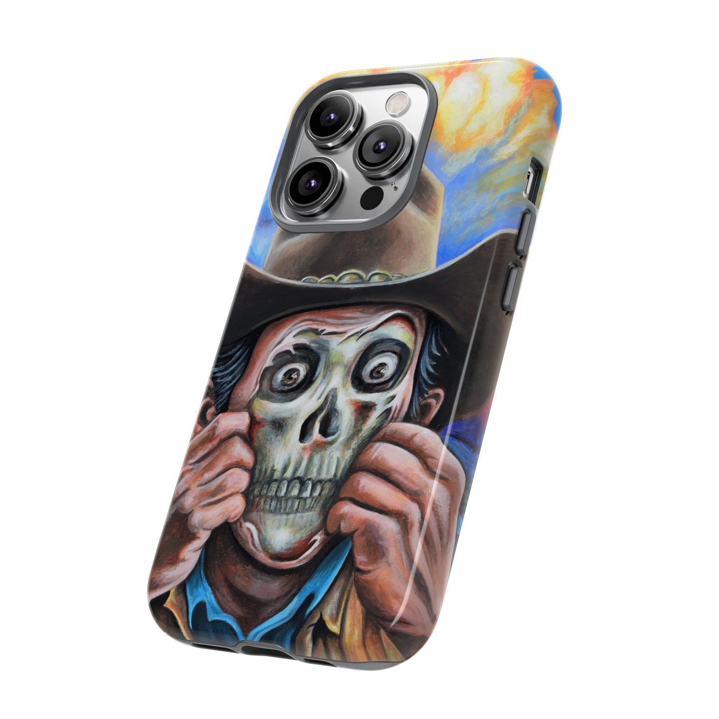 Skull Cowboy Phone Case - Tough Cases with Bold Artwork, Unique Gift for Halloween, Bold Aesthetic, Ideal for Music Lovers, [...]