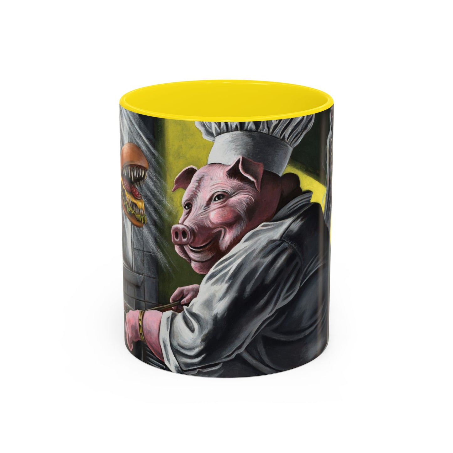 Pig Chef Coffee Mug — Quirky Kitchen Animal Art Accent Mug