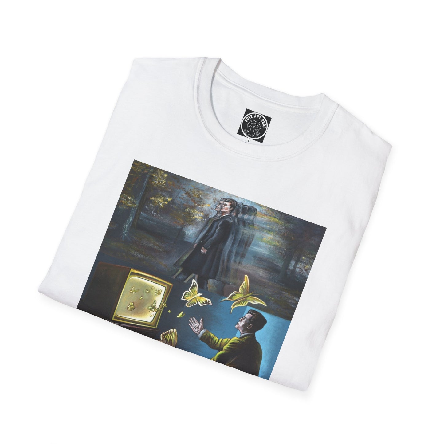 Surreal Boxing Scene T‑Shirt — Vintage Noir Collage Art Tee