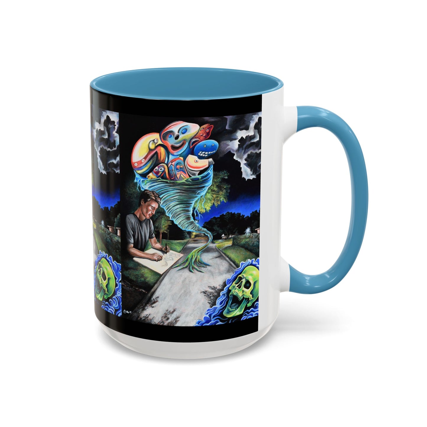 Artistic Accent Coffee Mug - Unique Gift for Coffee Lovers, Creative Aesthetic, Home Decor, Art Enthusiast, Birthday Present, Collectible