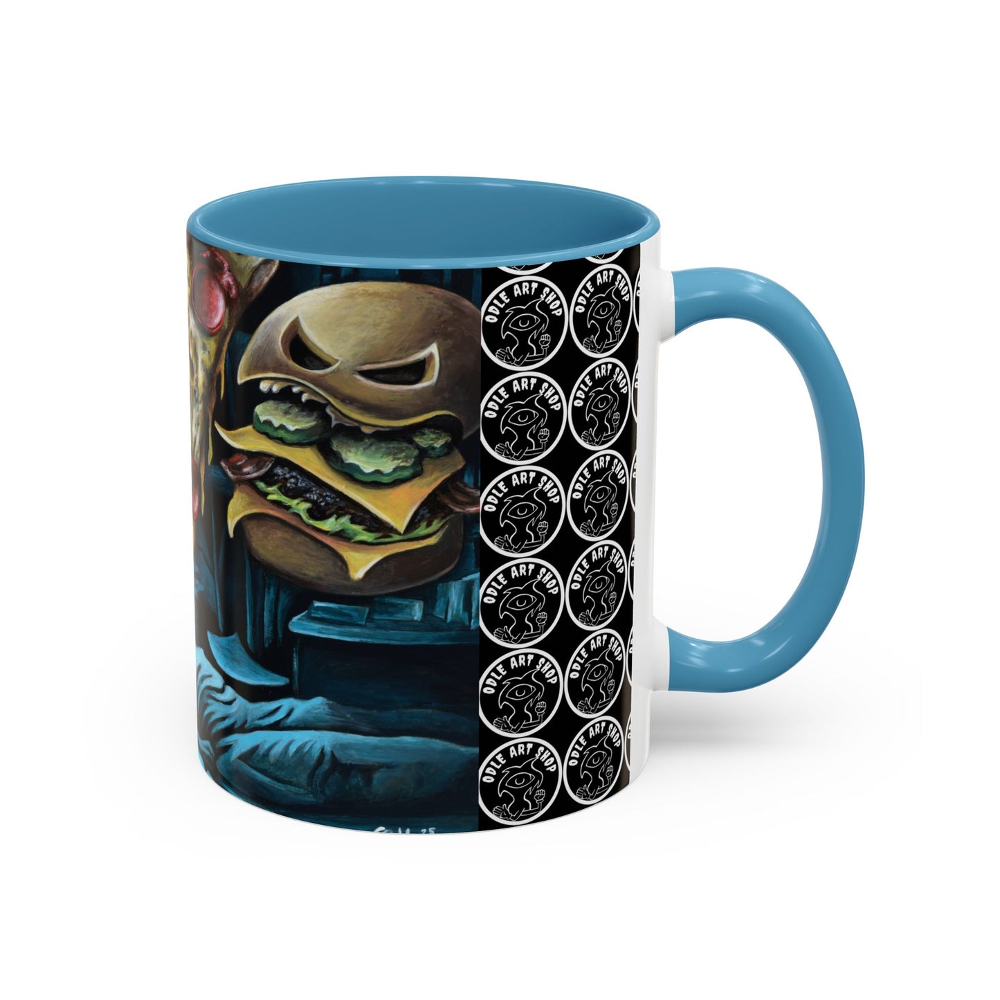 Whimsical Foodie Coffee Mug - Perfect for Pizza and Burger Lovers