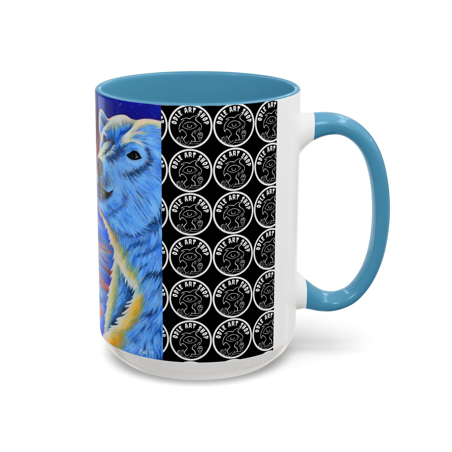 Vibrant Polar Art Coffee Mug | Fun Winter Beverage Cup, Holiday Gift, Unique Decor, Colorful Drinkware, Snowman Design