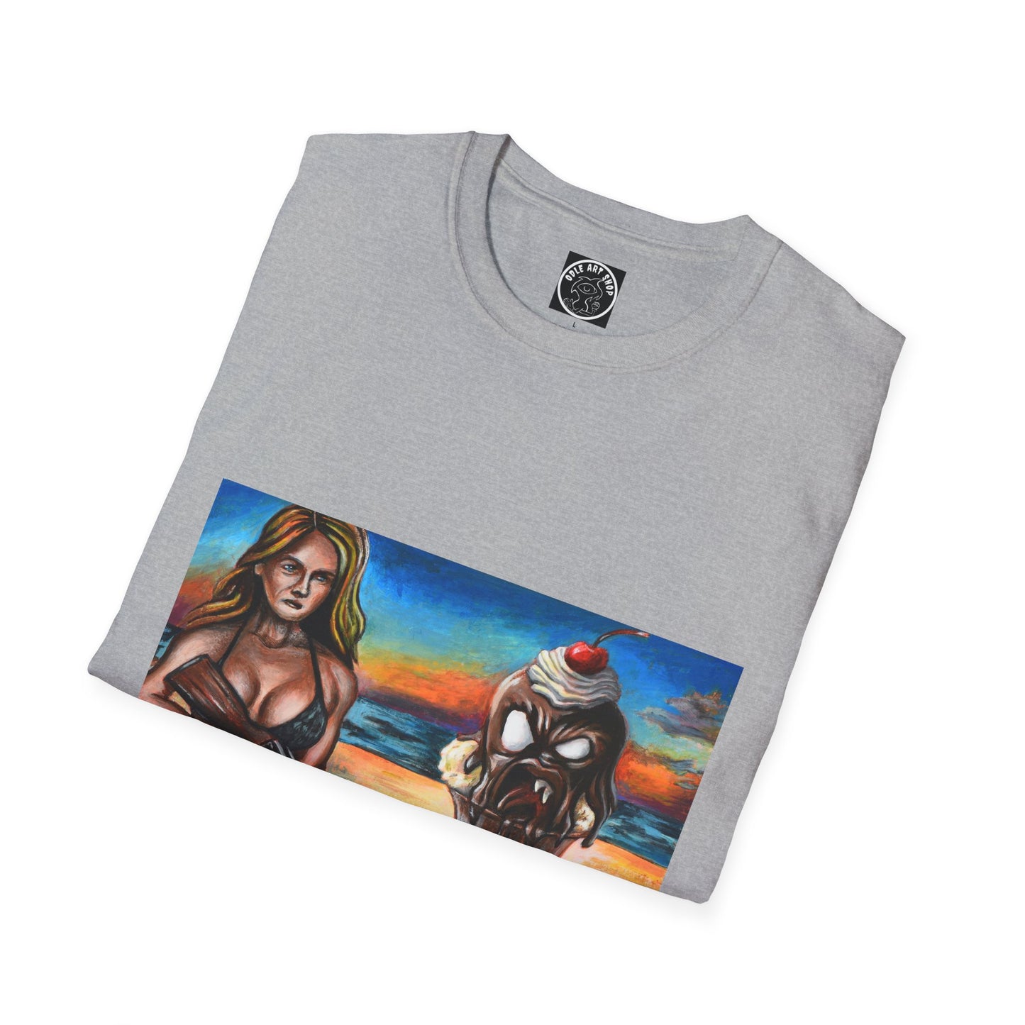 Beach Vibes Graphic Tee, Casual Summer Shirt, Unisex T-Shirt for Beach Lovers, Fun Graphic Shirt, Unique Ice Cream Art