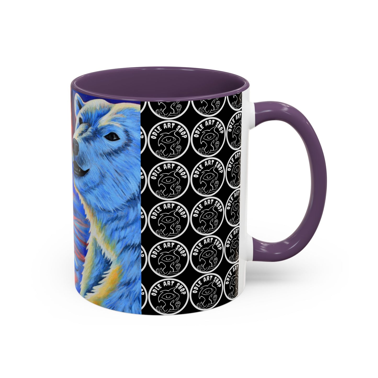 Vibrant Polar Art Coffee Mug | Fun Winter Beverage Cup, Holiday Gift, Unique Decor, Colorful Drinkware, Snowman Design