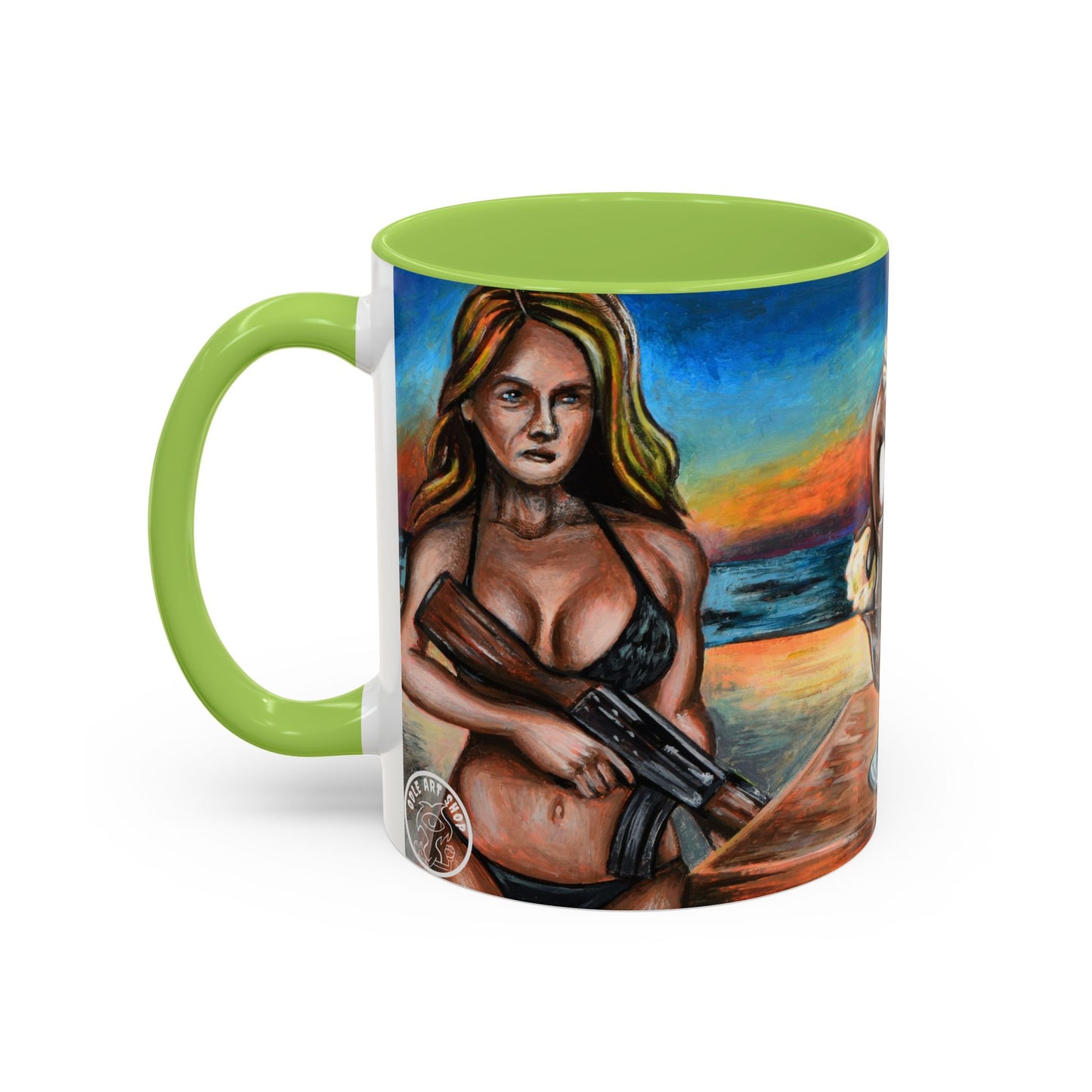 Vibrant Art-Inspired Coffee Mug, Unique Gift for Beach Lovers, Collectible Drinkware, Perfect for Birthdays, Home Decor