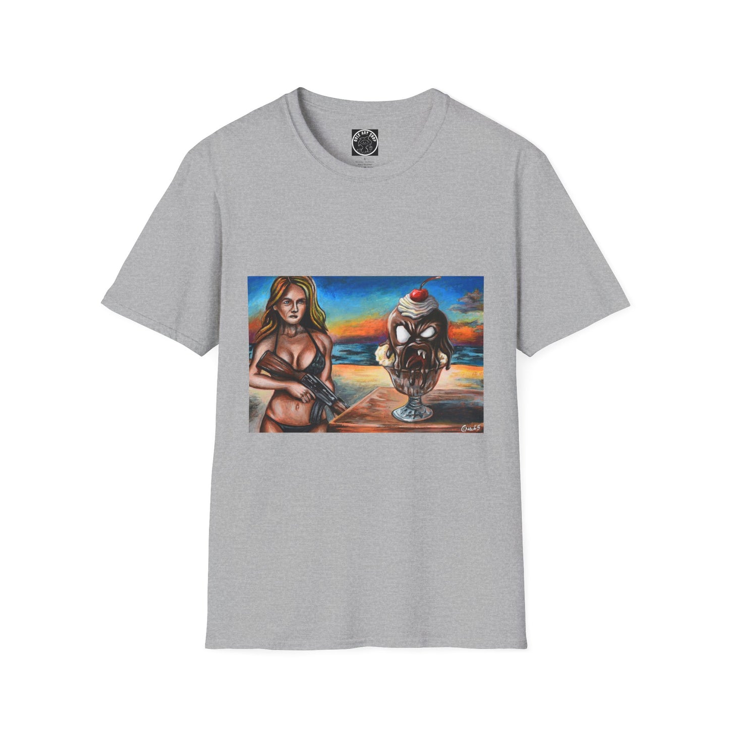 Beach Vibes Graphic Tee, Casual Summer Shirt, Unisex T-Shirt for Beach Lovers, Fun Graphic Shirt, Unique Ice Cream Art