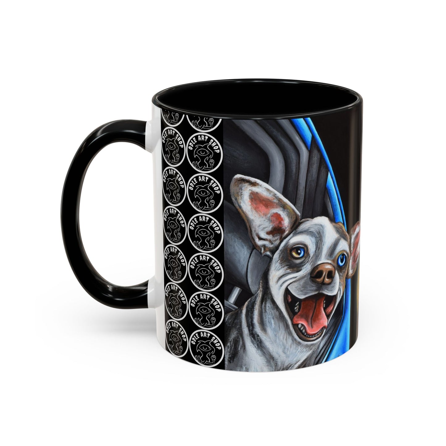 Unique Artistic Accent Coffee Mug with Colorful Ice Cream Design
