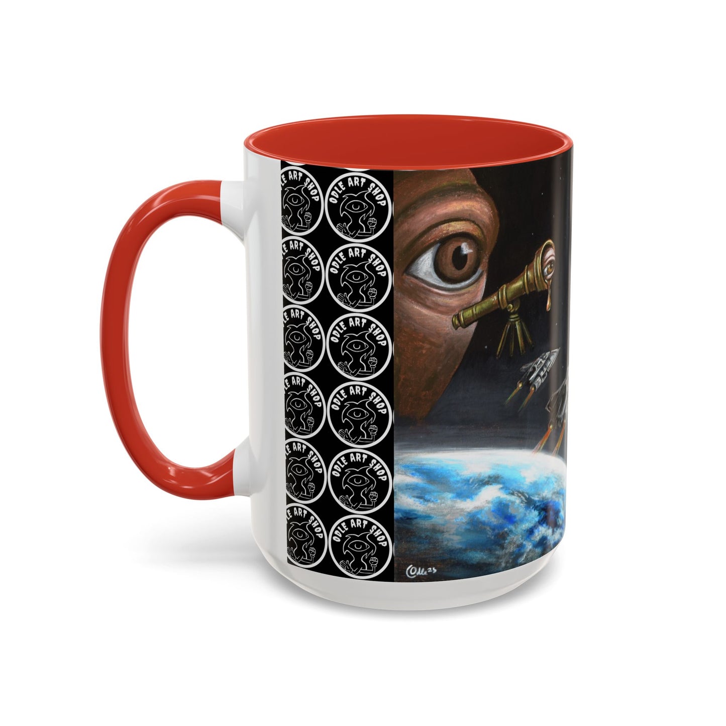 Space Adventure Coffee Mug - Retro Sci‑Fi Crew & Alien Monsters