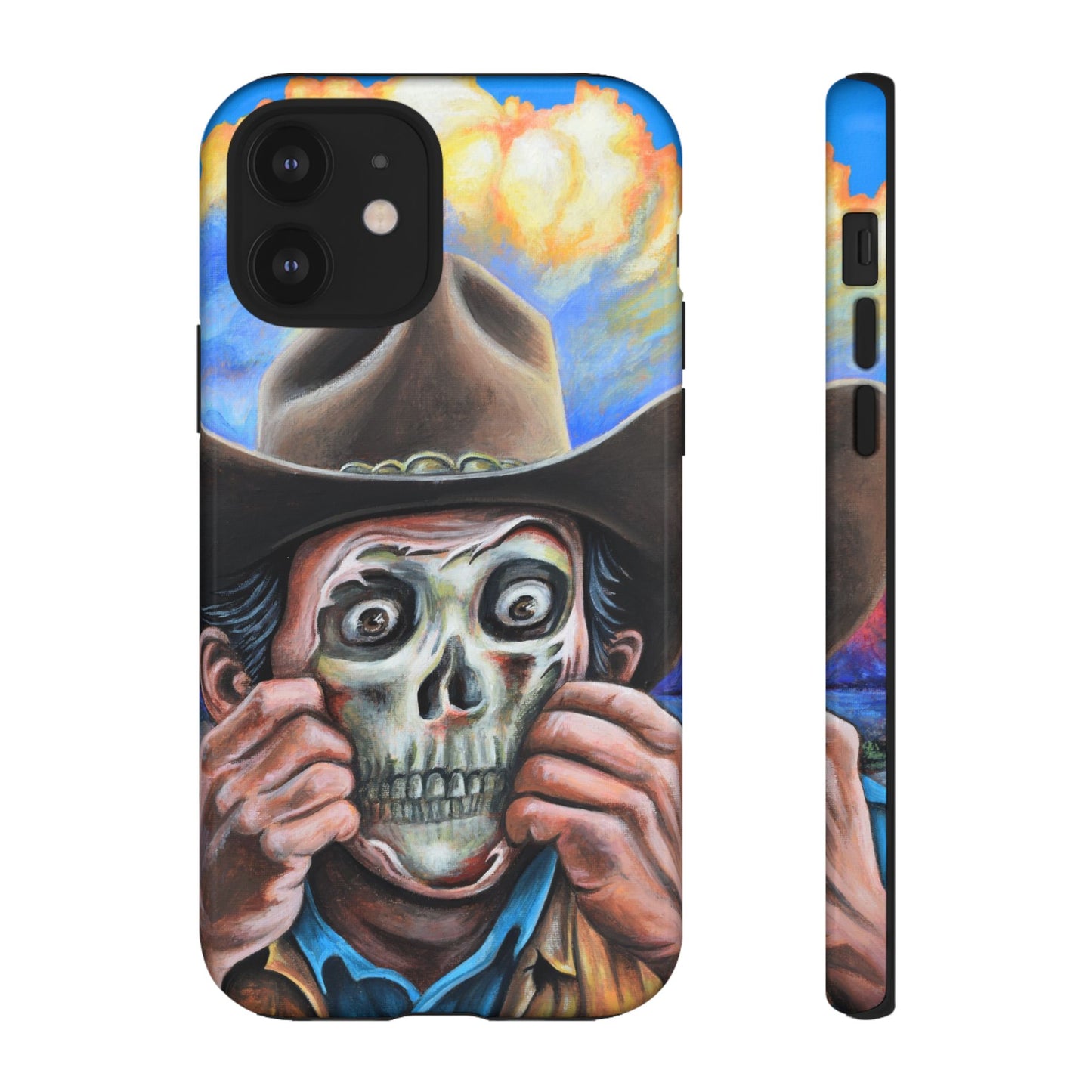 Skull Cowboy Phone Case - Tough Cases with Bold Artwork, Unique Gift for Halloween, Bold Aesthetic, Ideal for Music Lovers, [...]