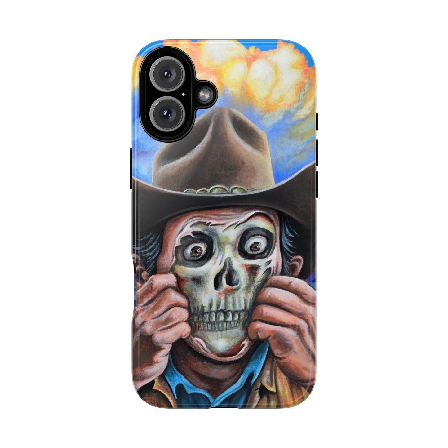 Skull Cowboy Phone Case - Tough Cases with Bold Artwork, Unique Gift for Halloween, Bold Aesthetic, Ideal for Music Lovers, [...]
