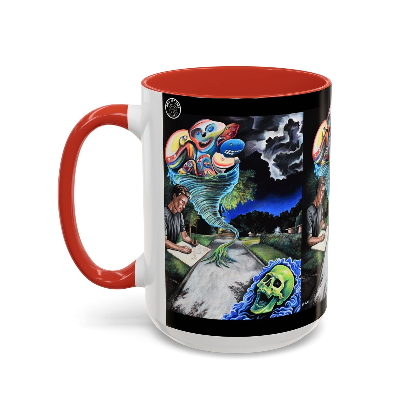 Artistic Accent Coffee Mug - Unique Gift for Coffee Lovers, Creative Aesthetic, Home Decor, Art Enthusiast, Birthday Present, Collectible