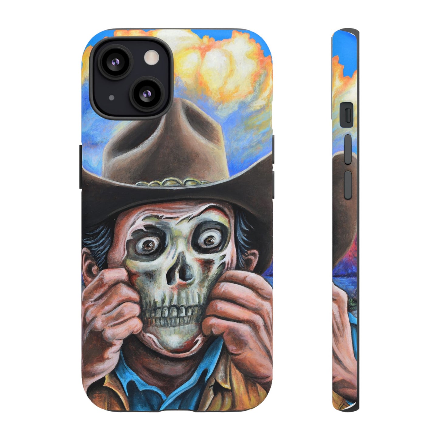 Skull Cowboy Phone Case - Tough Cases with Bold Artwork, Unique Gift for Halloween, Bold Aesthetic, Ideal for Music Lovers, [...]