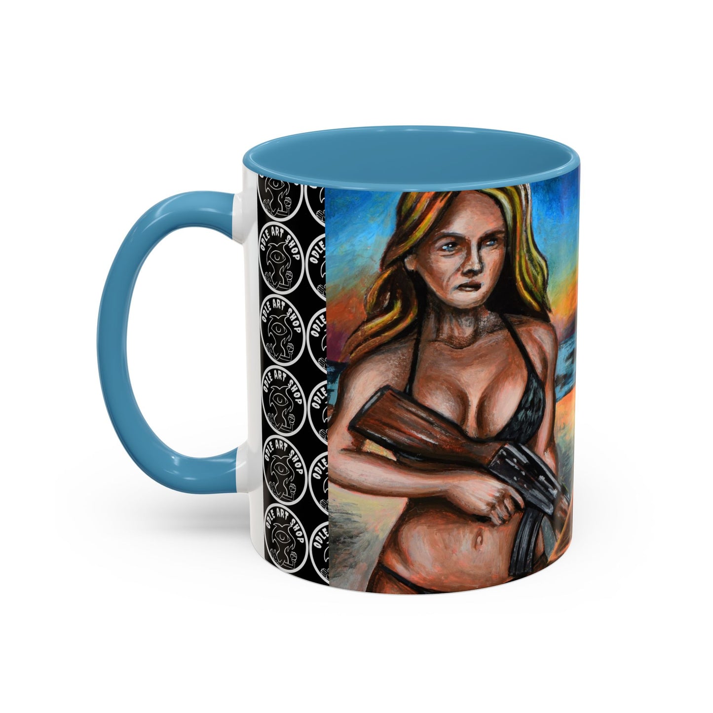 Vibrant Art-Inspired Coffee Mug, Unique Gift for Beach Lovers, Collectible Drinkware, Perfect for Birthdays, Home Decor
