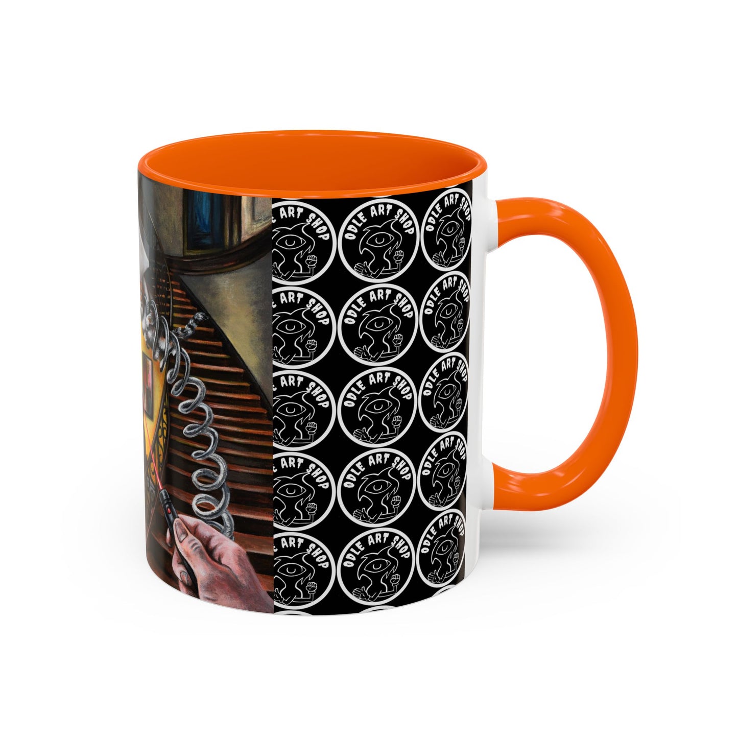 Surreal Dinner Party Accent Coffee Mug — Whimsical Art Coffee Cup (11/15oz)