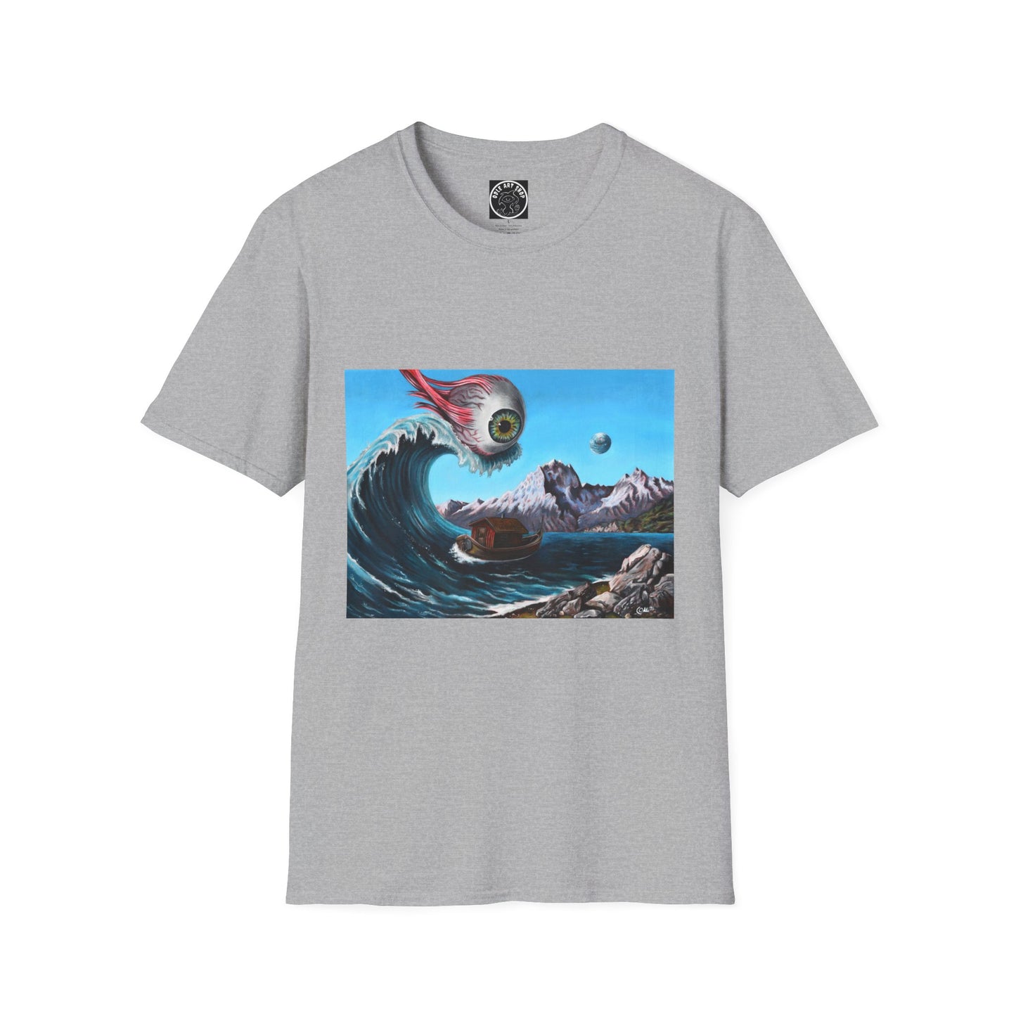 Cosmic Wave T-Shirt — Surreal Meteor Ocean Graphic