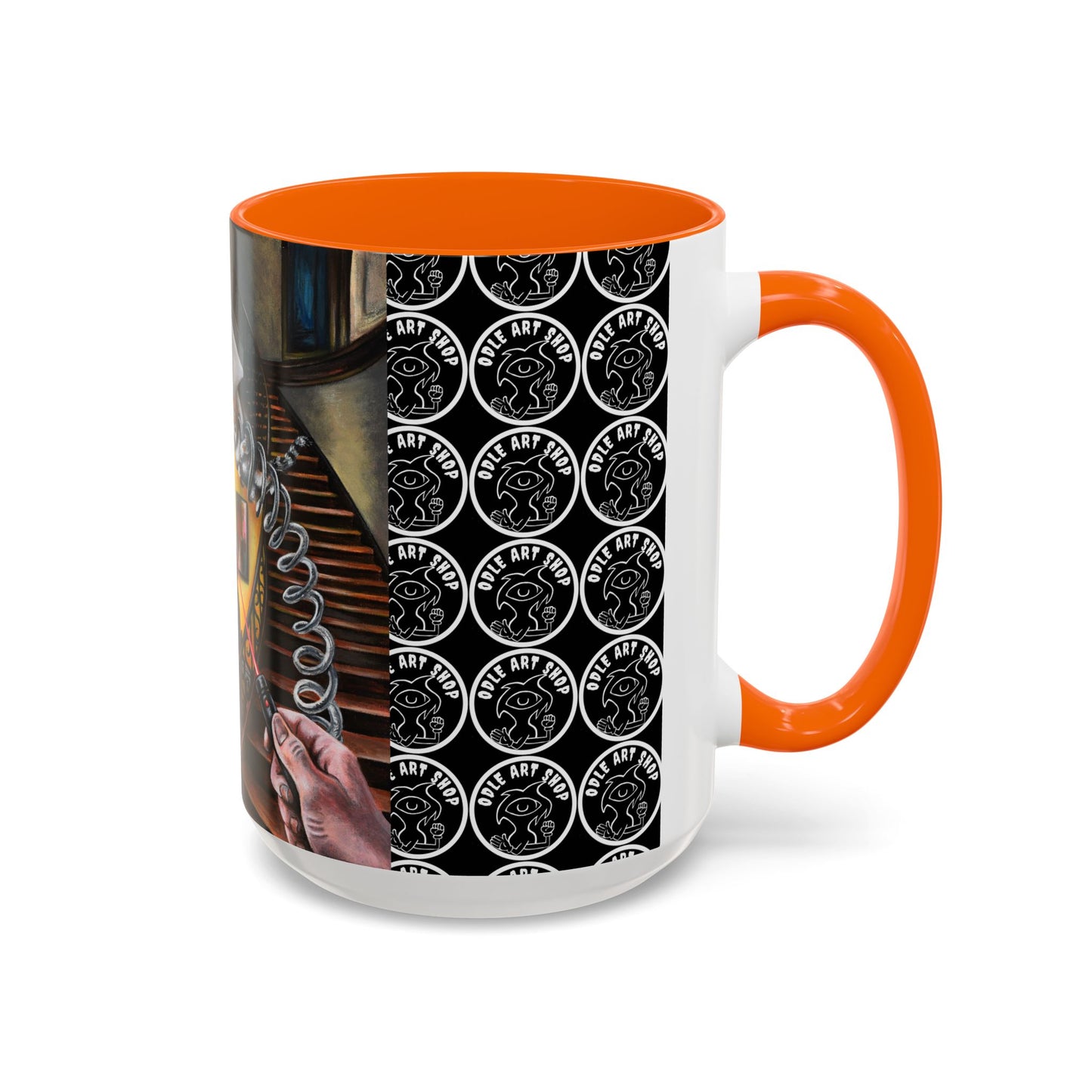 Surreal Dinner Party Accent Coffee Mug — Whimsical Art Coffee Cup (11/15oz)
