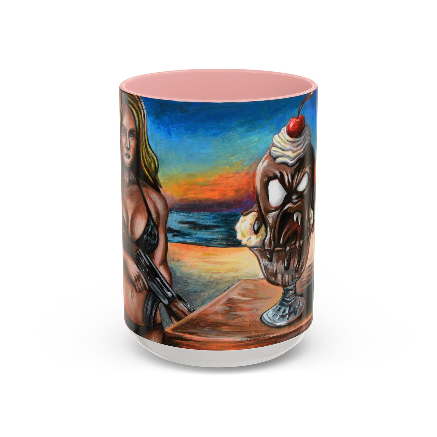 Vibrant Art-Inspired Coffee Mug, Unique Gift for Beach Lovers, Collectible Drinkware, Perfect for Birthdays, Home Decor