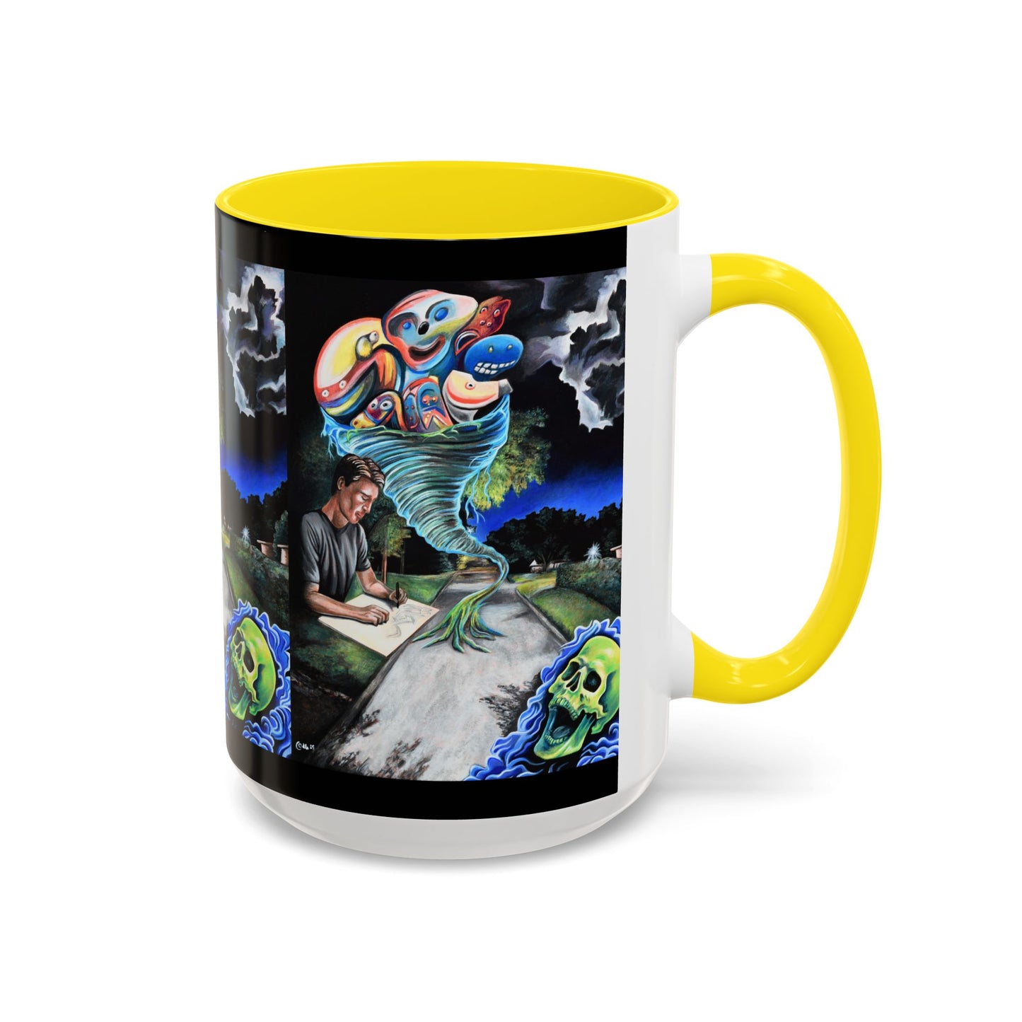 Artistic Accent Coffee Mug - Unique Gift for Coffee Lovers, Creative Aesthetic, Home Decor, Art Enthusiast, Birthday Present, Collectible