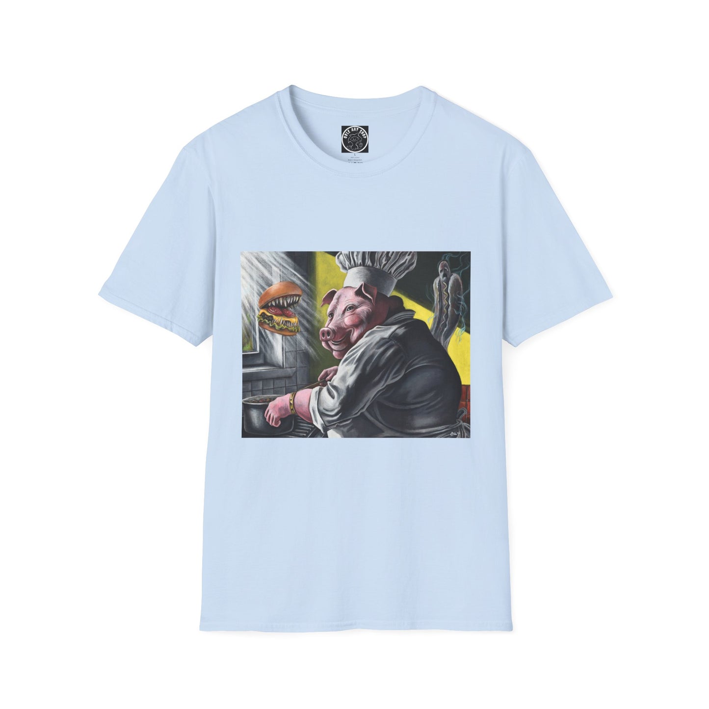 T-Shirt — Surreal Chef Pig Illustration Graphic Tee