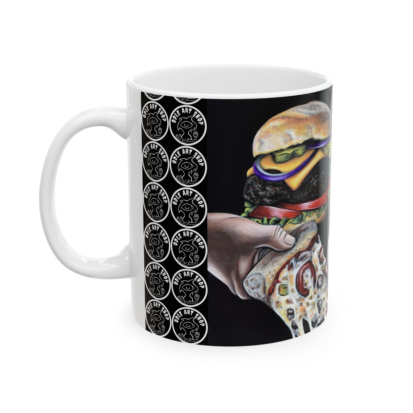 Funny Food-Themed Ceramic Mug - 11oz & 15oz Sizes - Perfect for Foodie Gifts