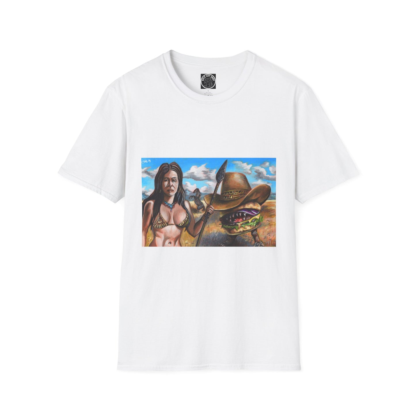 Vibrant Graphic Tee with Western Vibes, Unisex Softstyle T-Shirt, Casual Style, Gift for Cowboys, Everyday Wear, Festival Attire