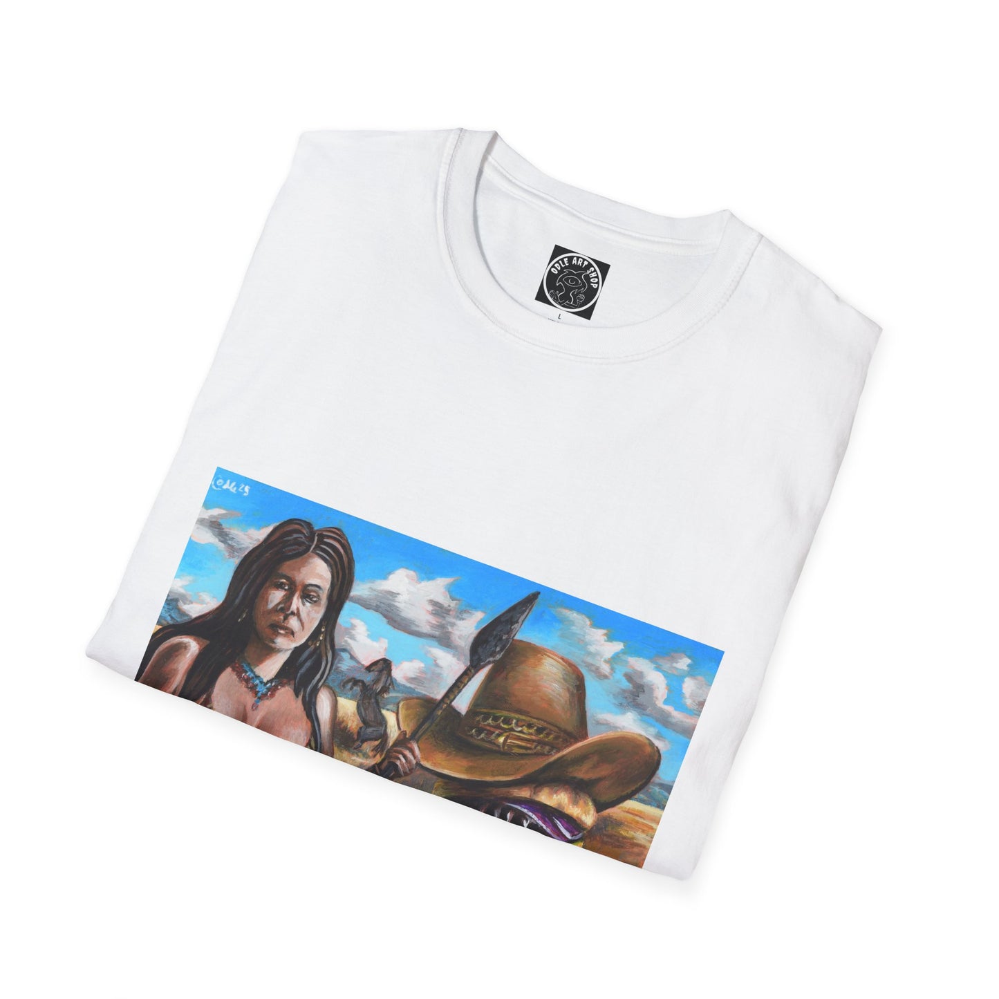 Vibrant Graphic Tee with Western Vibes, Unisex Softstyle T-Shirt, Casual Style, Gift for Cowboys, Everyday Wear, Festival Attire