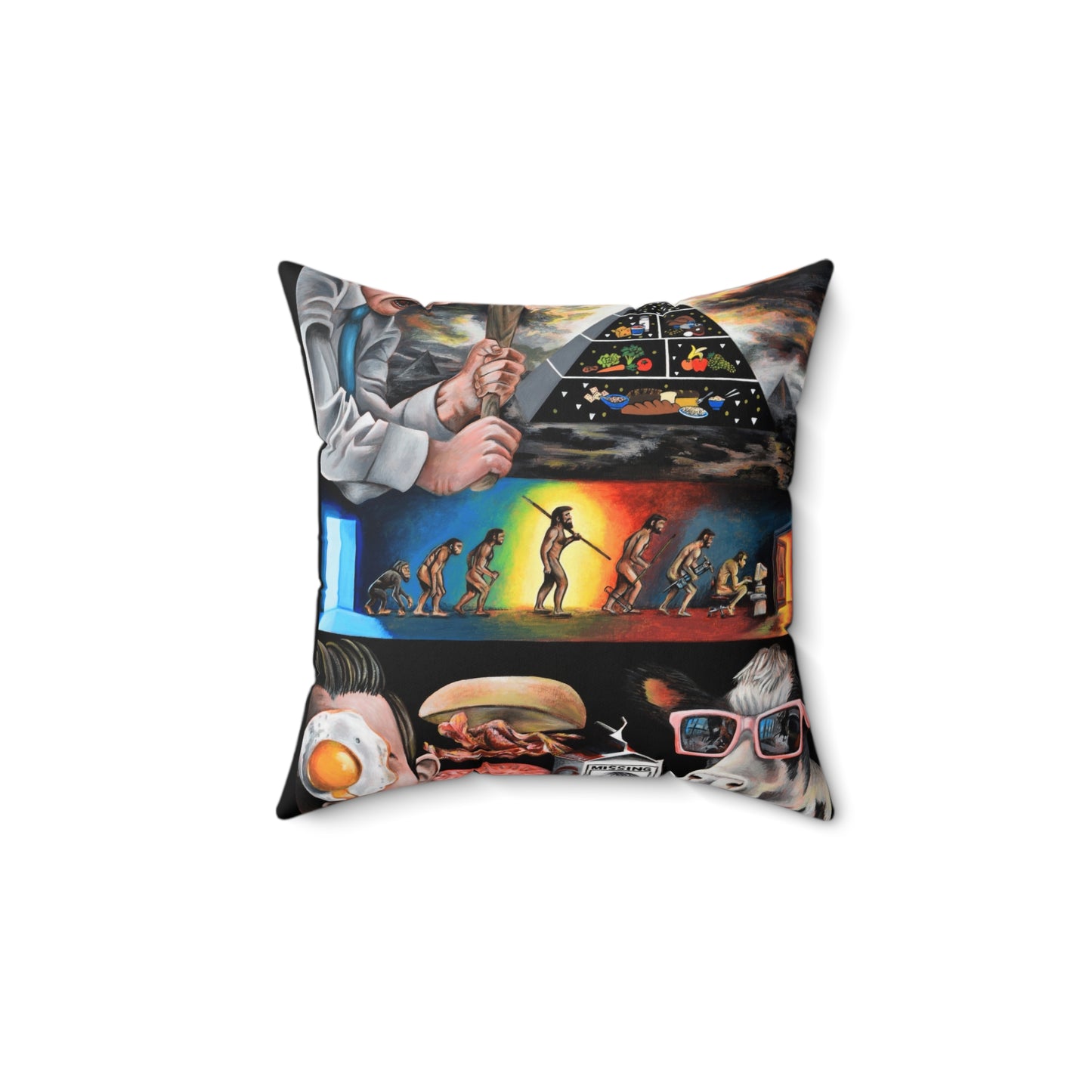 Vibrant Abstract Art Pillow - Inspirational Home Decor