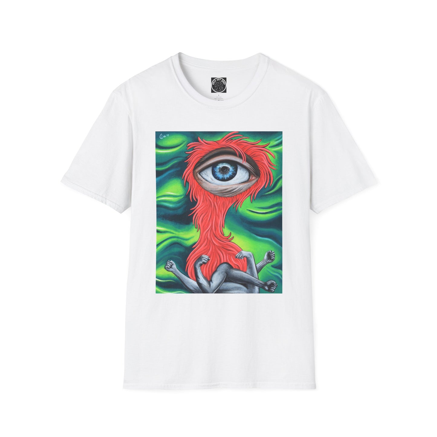 Groovy Eye Art Unisex Softstyle T-Shirt - Unique & Colorful Graphic Tee
