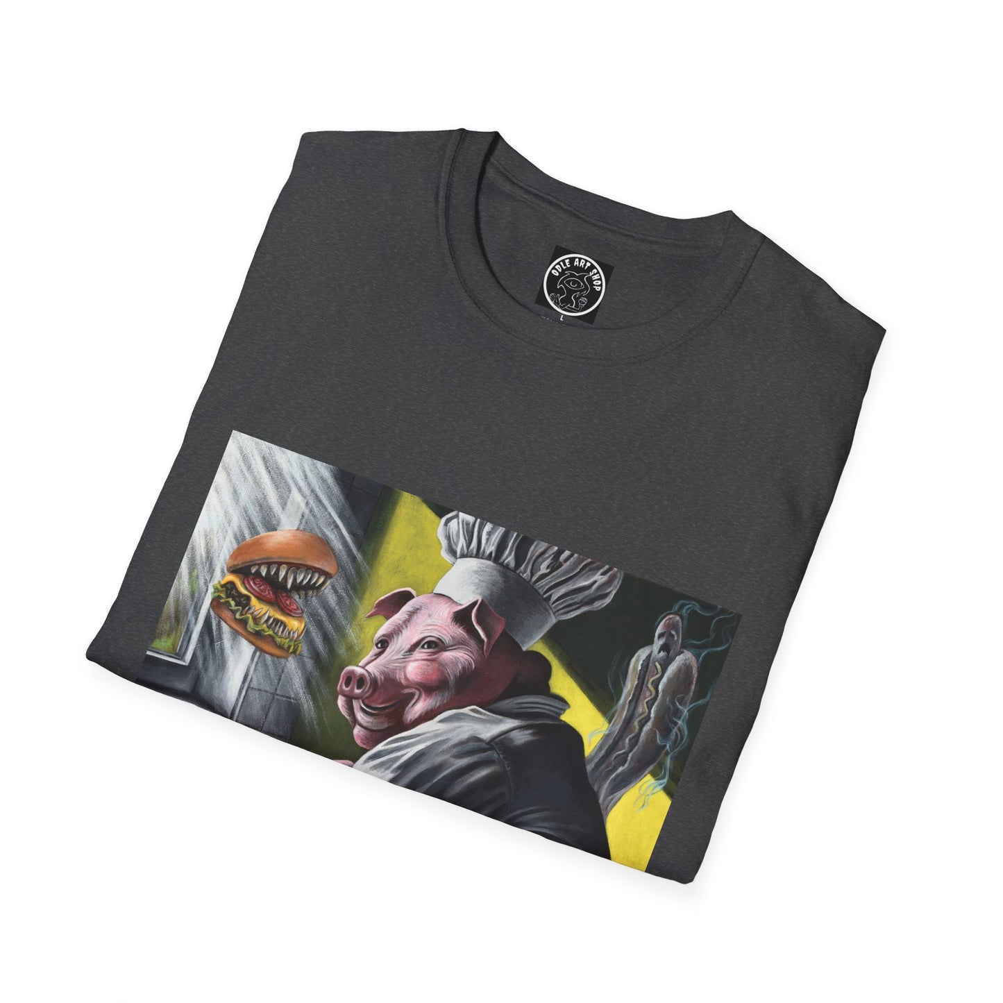 T-Shirt — Surreal Chef Pig Illustration Graphic Tee