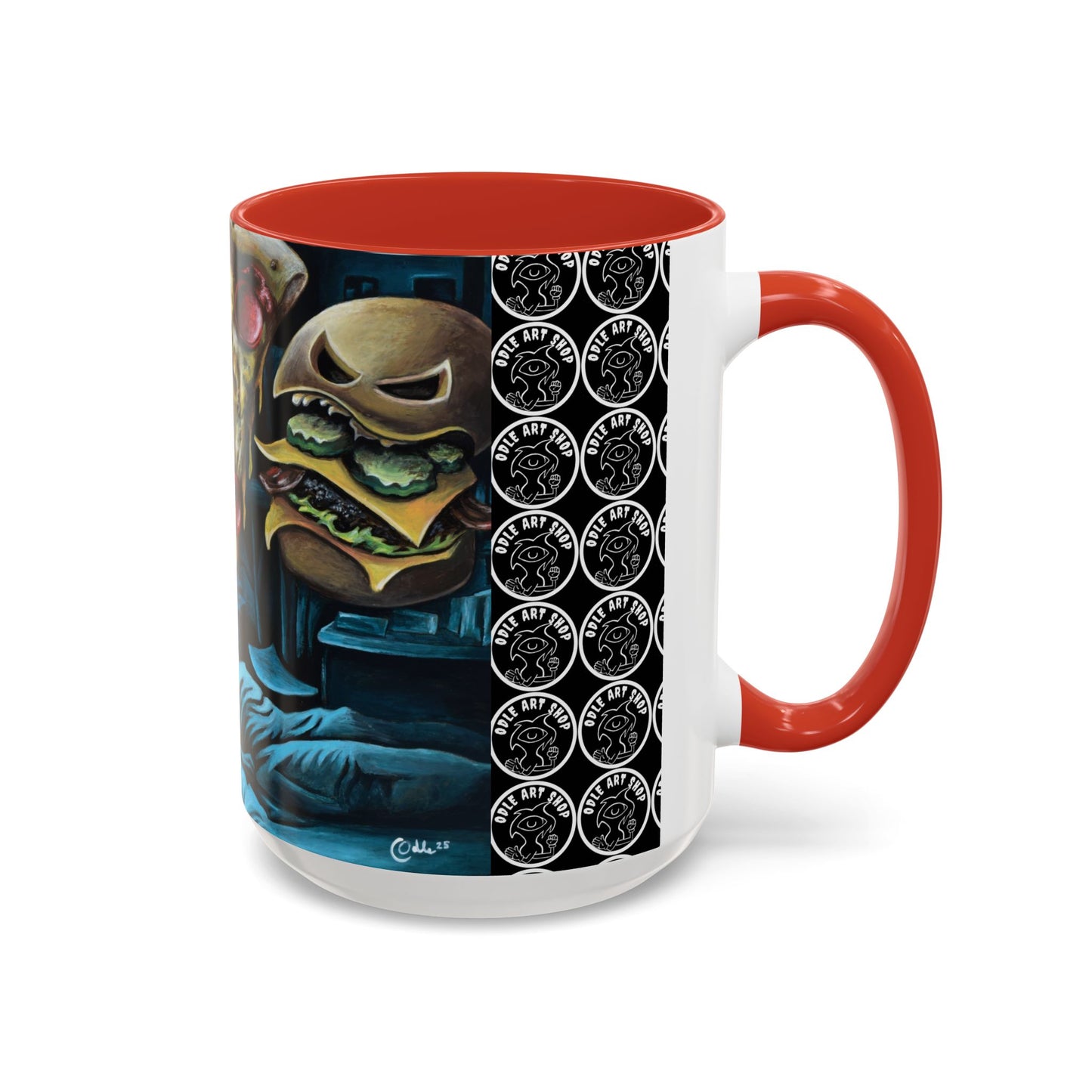 Whimsical Foodie Coffee Mug - Perfect for Pizza and Burger Lovers