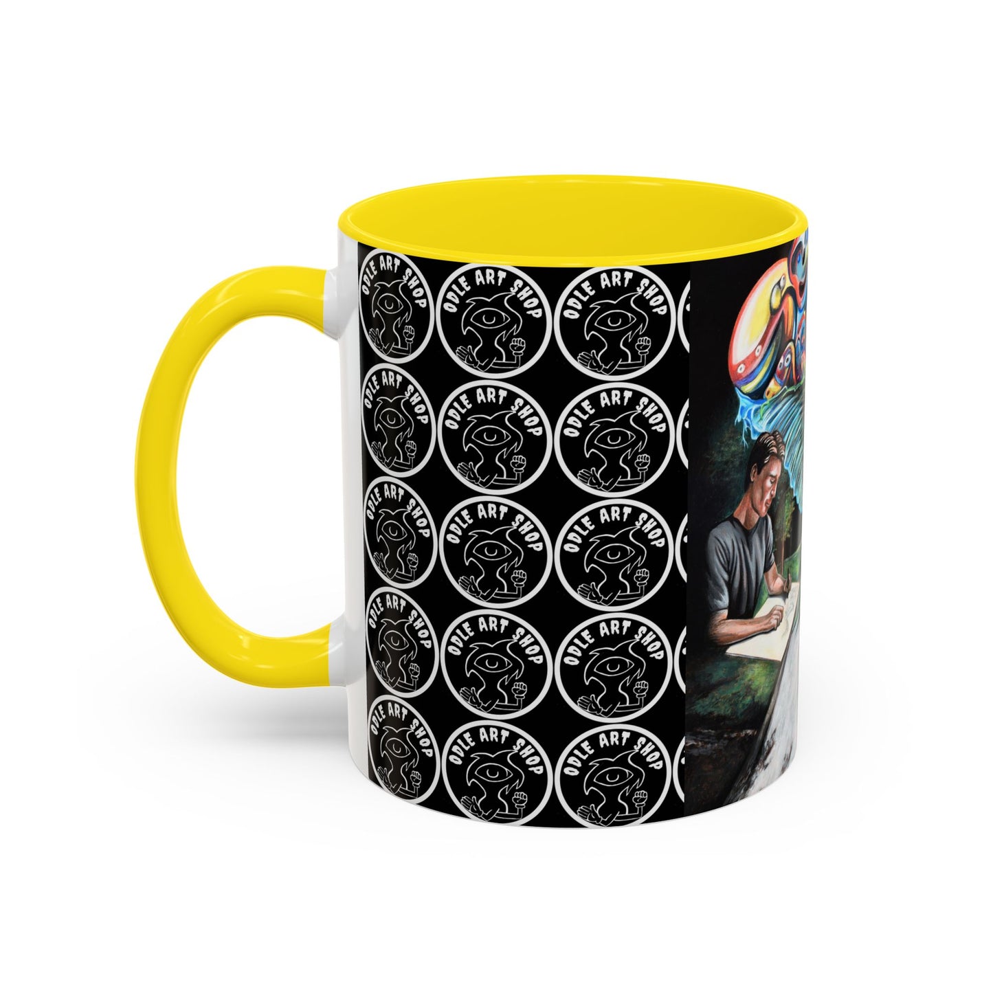 Artistic Accent Coffee Mug - Unique Gift for Coffee Lovers, Creative Aesthetic, Home Decor, Art Enthusiast, Birthday Present, Collectible
