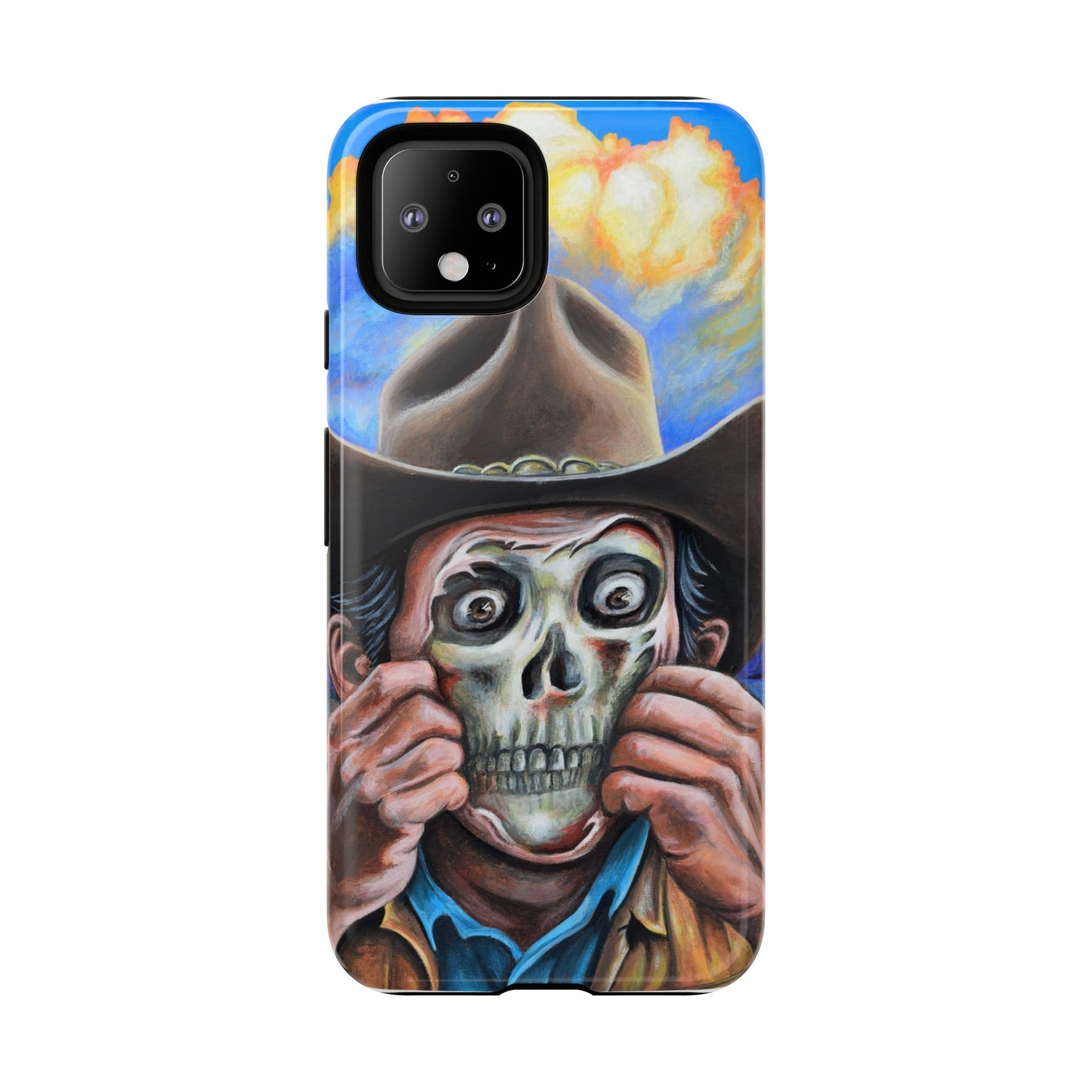 Skull Cowboy Phone Case - Tough Cases with Bold Artwork, Unique Gift for Halloween, Bold Aesthetic, Ideal for Music Lovers, [...]