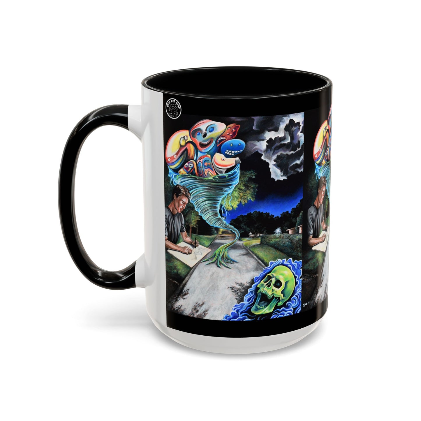 Artistic Accent Coffee Mug - Unique Gift for Coffee Lovers, Creative Aesthetic, Home Decor, Art Enthusiast, Birthday Present, Collectible