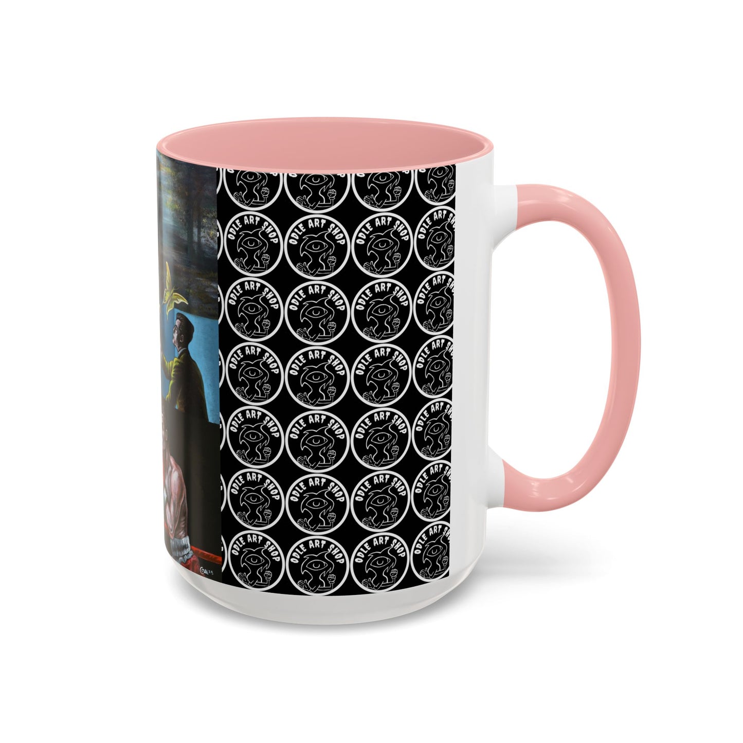 Literary Classics Collage Accent Coffee Mug — Boxing, Butterflies & Dark Forest Art (11/15oz)