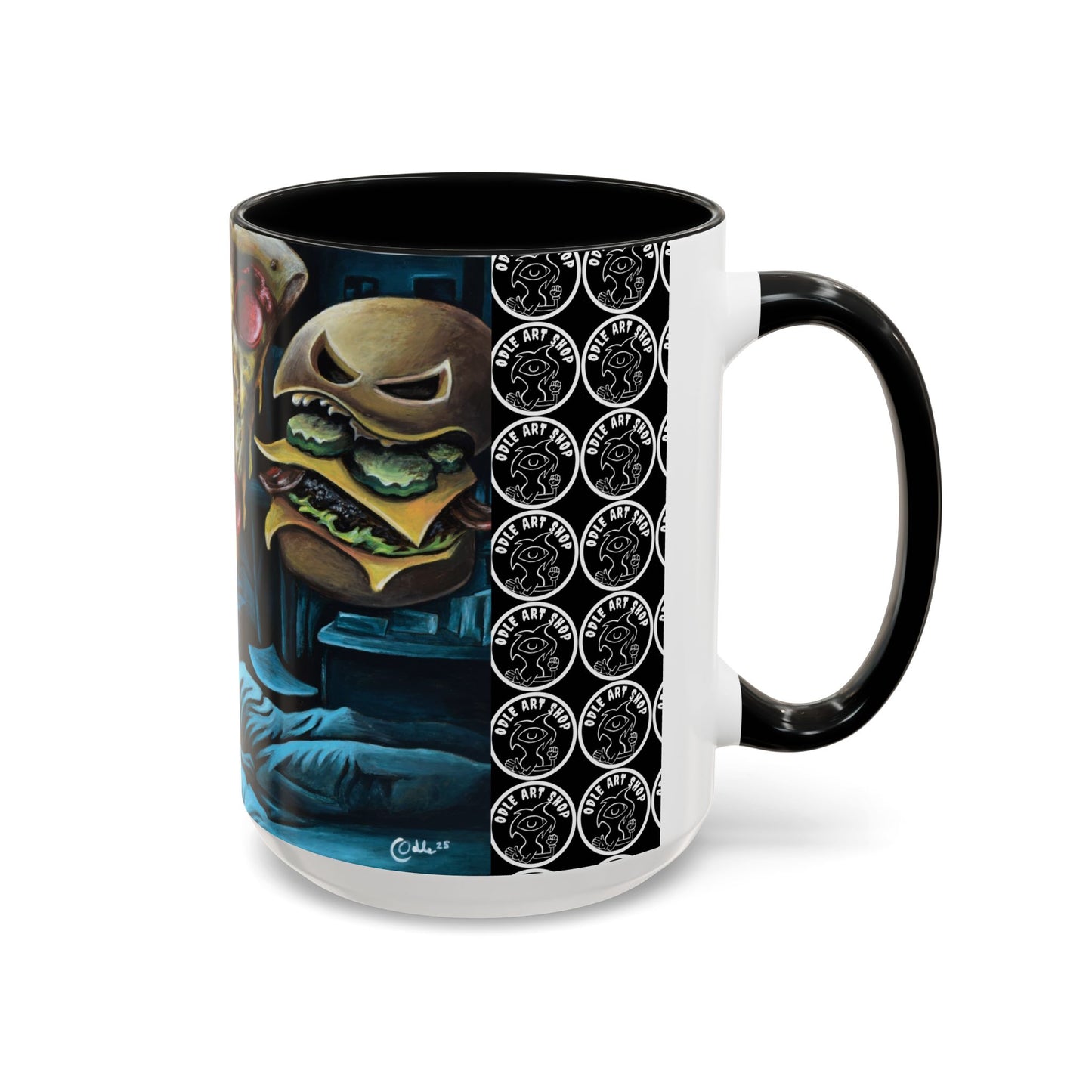 Whimsical Foodie Coffee Mug - Perfect for Pizza and Burger Lovers