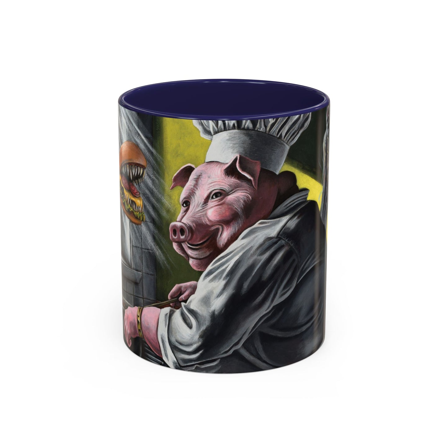 Pig Chef Coffee Mug — Quirky Kitchen Animal Art Accent Mug