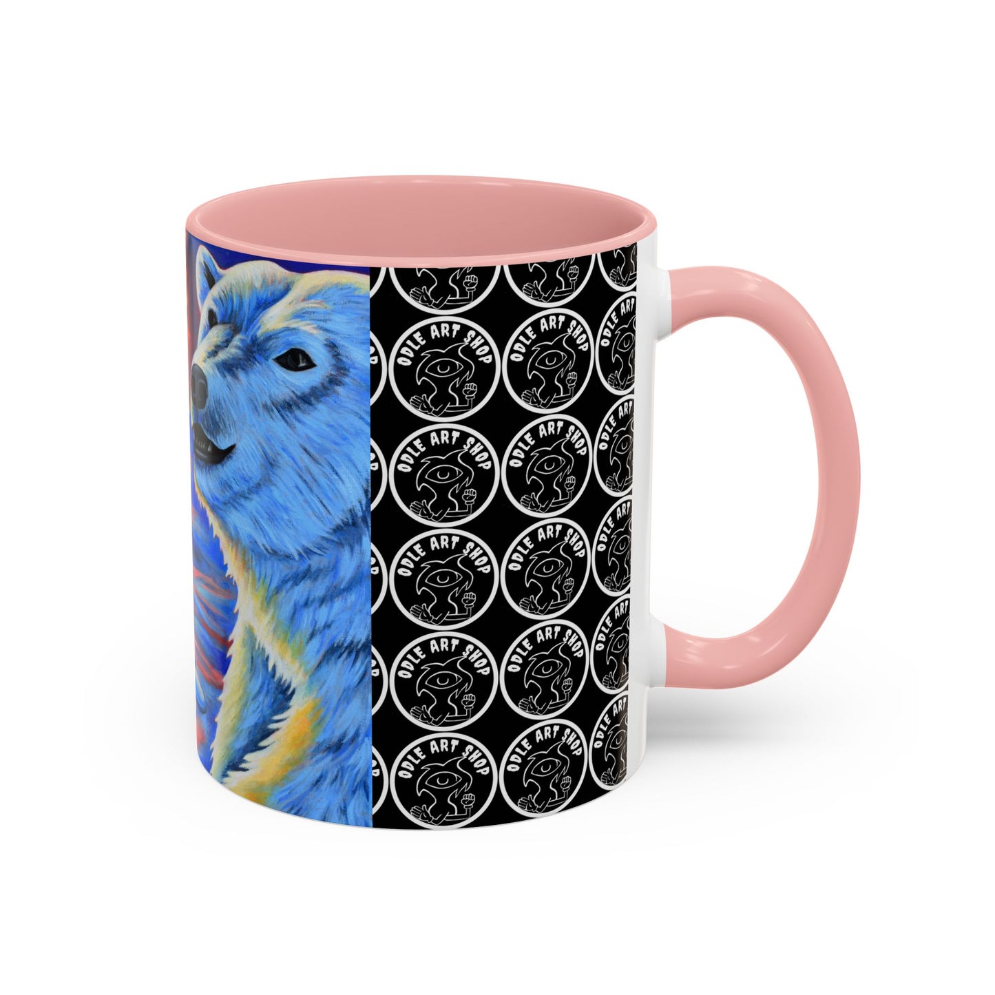 Vibrant Polar Art Coffee Mug | Fun Winter Beverage Cup, Holiday Gift, Unique Decor, Colorful Drinkware, Snowman Design