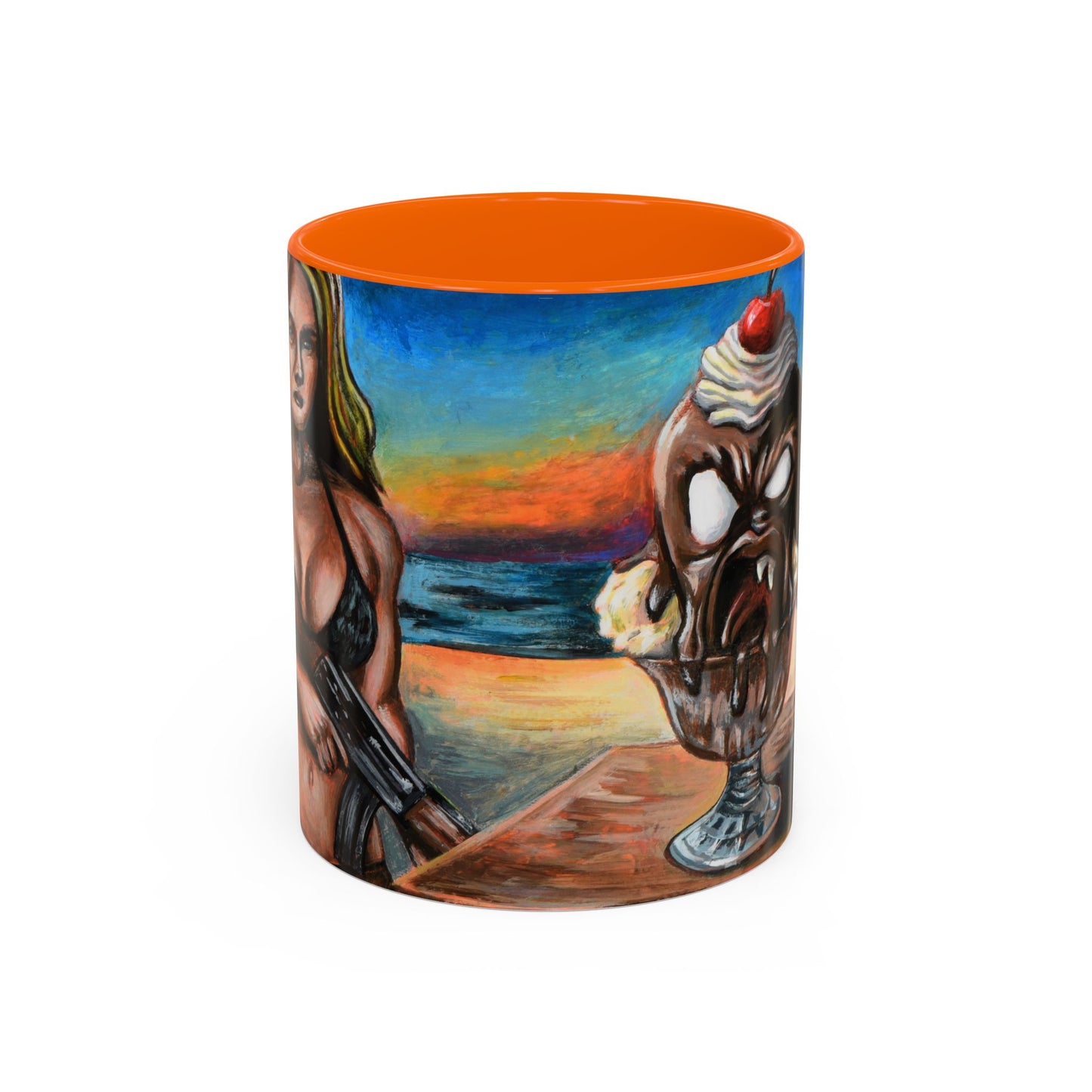 Vibrant Art-Inspired Coffee Mug, Unique Gift for Beach Lovers, Collectible Drinkware, Perfect for Birthdays, Home Decor