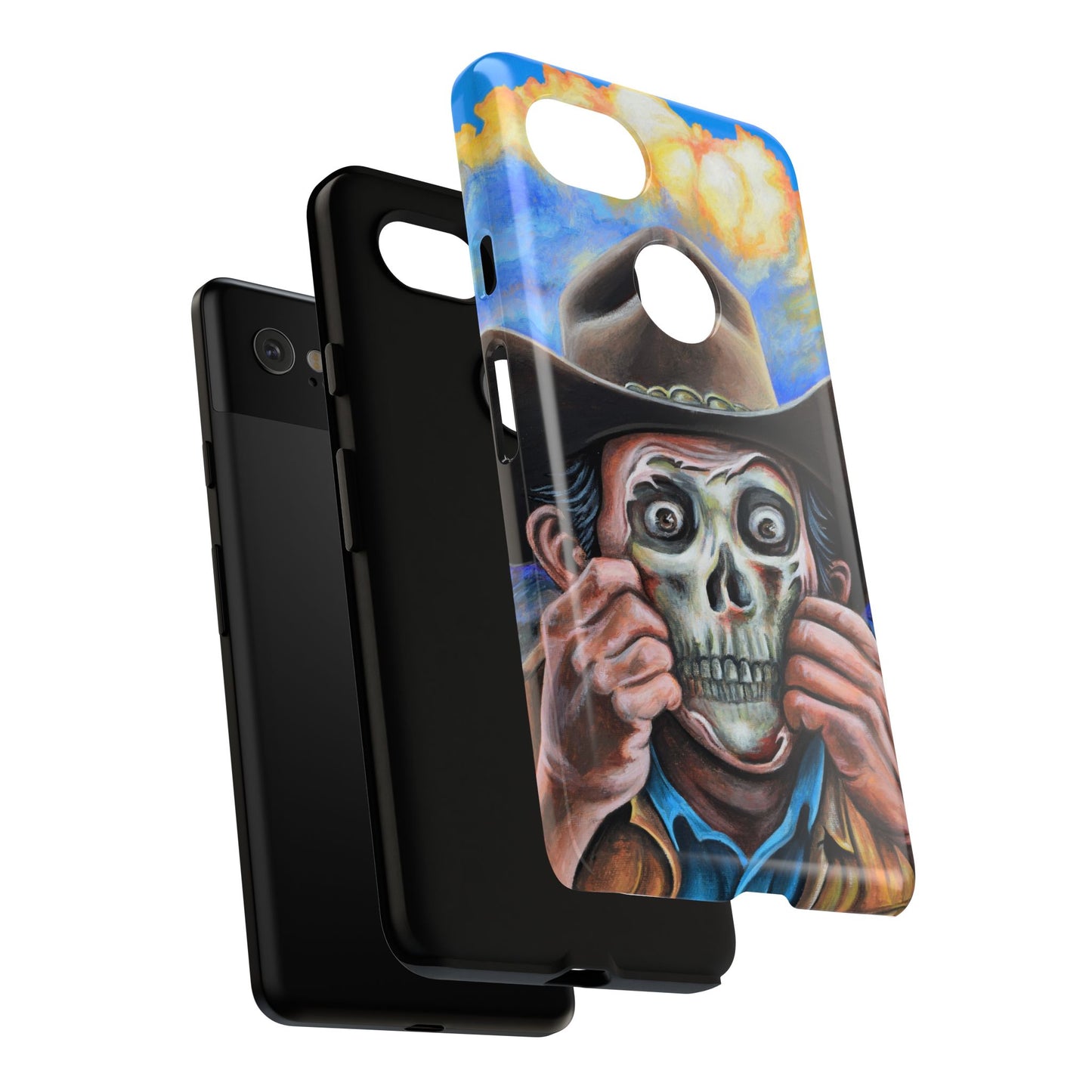 Skull Cowboy Phone Case - Tough Cases with Bold Artwork, Unique Gift for Halloween, Bold Aesthetic, Ideal for Music Lovers, [...]