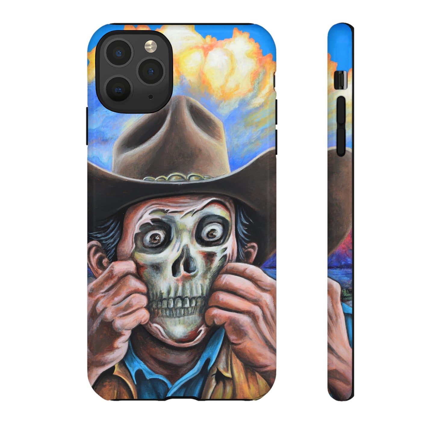 Skull Cowboy Phone Case - Tough Cases with Bold Artwork, Unique Gift for Halloween, Bold Aesthetic, Ideal for Music Lovers, [...]