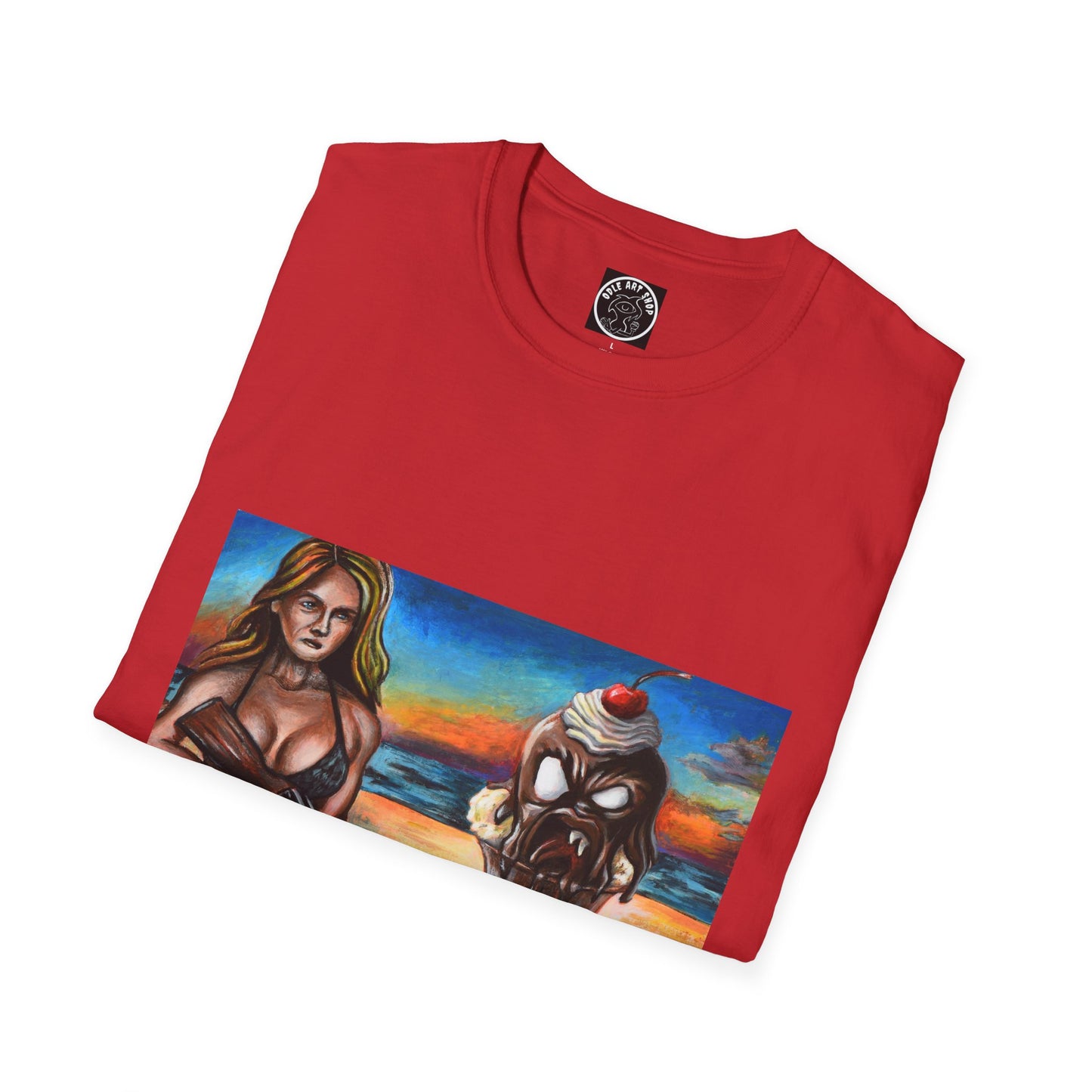 Beach Vibes Graphic Tee, Casual Summer Shirt, Unisex T-Shirt for Beach Lovers, Fun Graphic Shirt, Unique Ice Cream Art