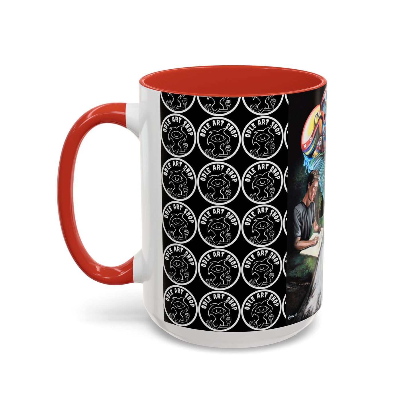 Artistic Accent Coffee Mug - Unique Gift for Coffee Lovers, Creative Aesthetic, Home Decor, Art Enthusiast, Birthday Present, Collectible