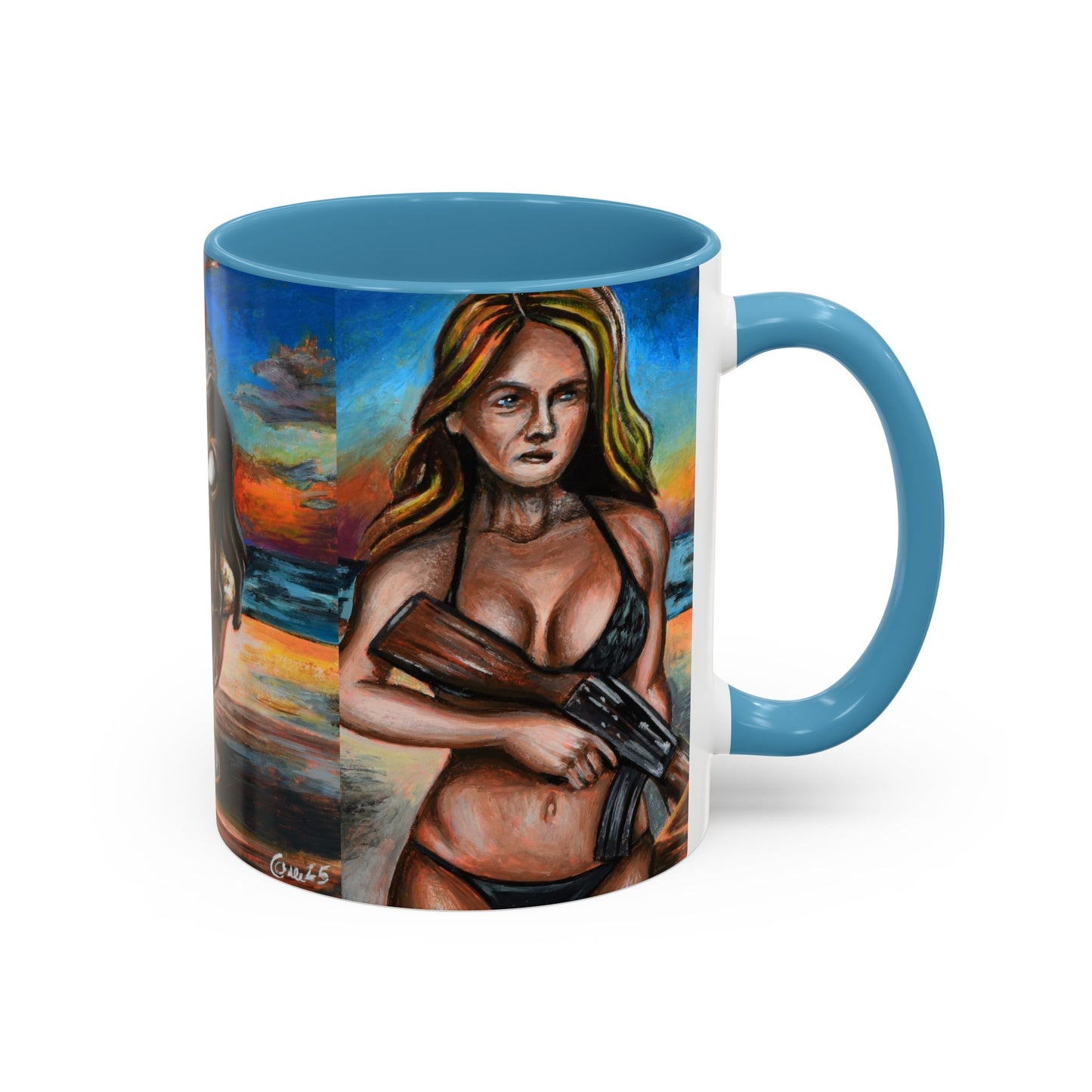Vibrant Art-Inspired Coffee Mug, Unique Gift for Beach Lovers, Collectible Drinkware, Perfect for Birthdays, Home Decor
