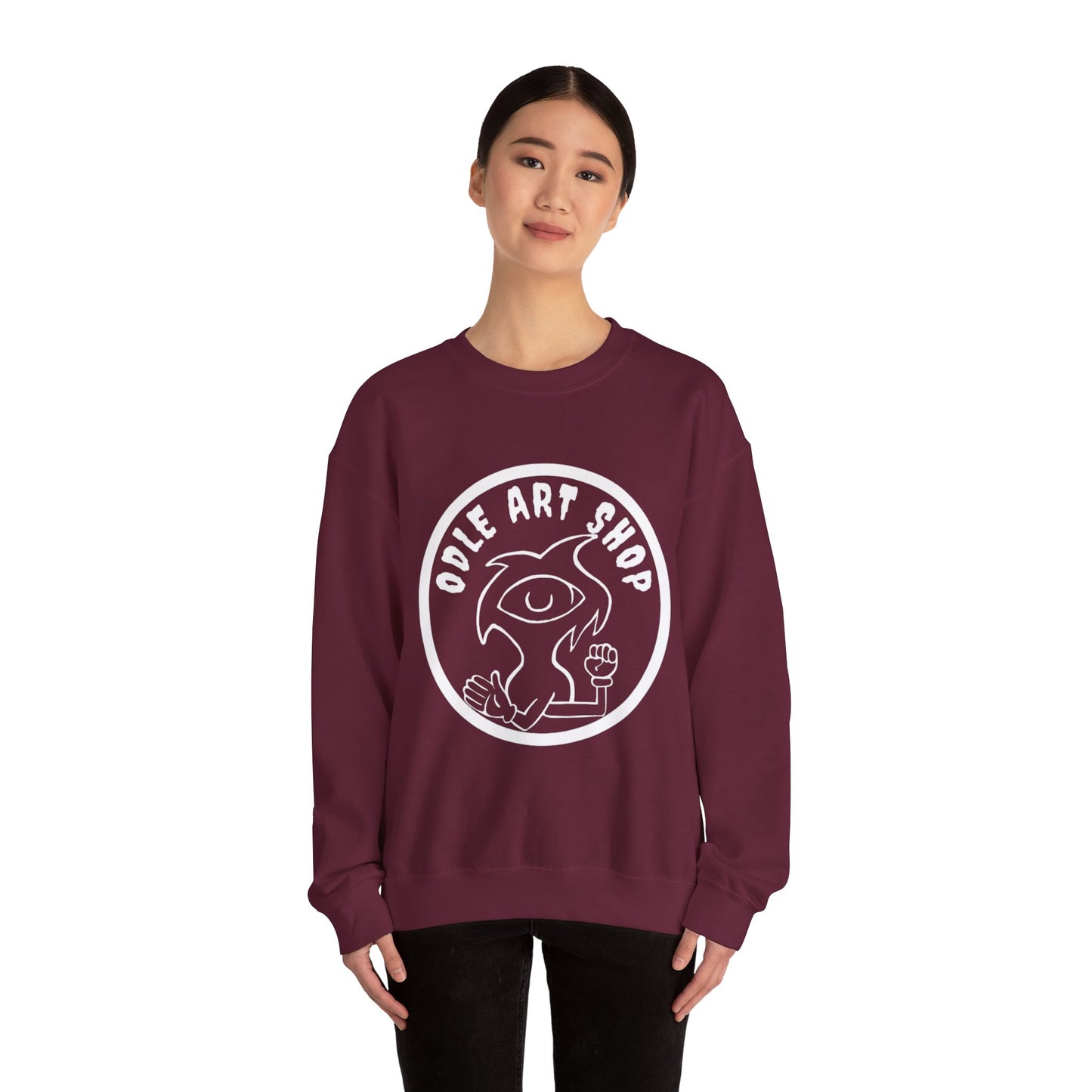 Street Style Unisex Sweatshirt, Cool Art Sweatshirt, Casual Crewneck Top, Gift for Artists, Trendy Fashion Sweatshirt