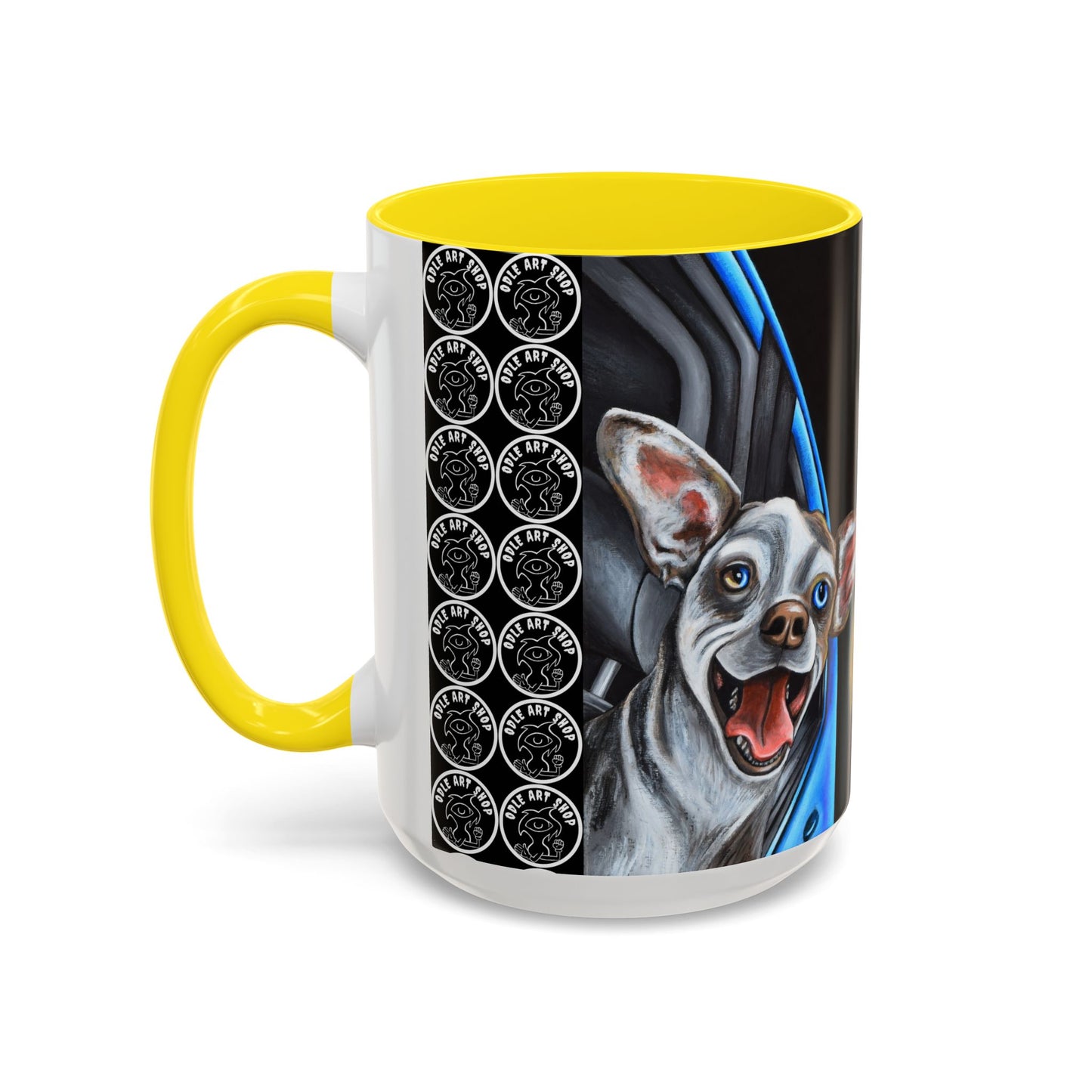 Unique Artistic Accent Coffee Mug with Colorful Ice Cream Design