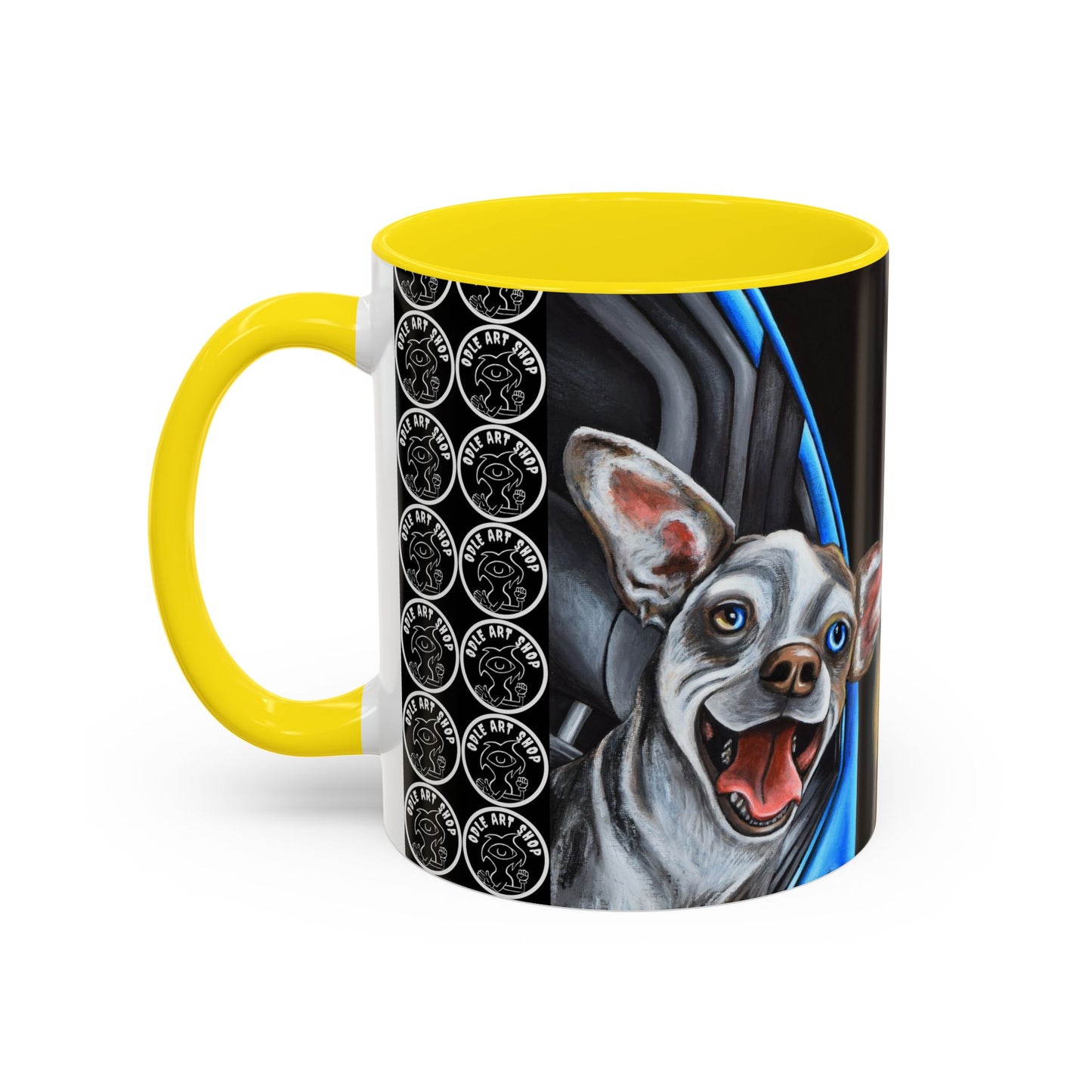 Unique Artistic Accent Coffee Mug with Colorful Ice Cream Design
