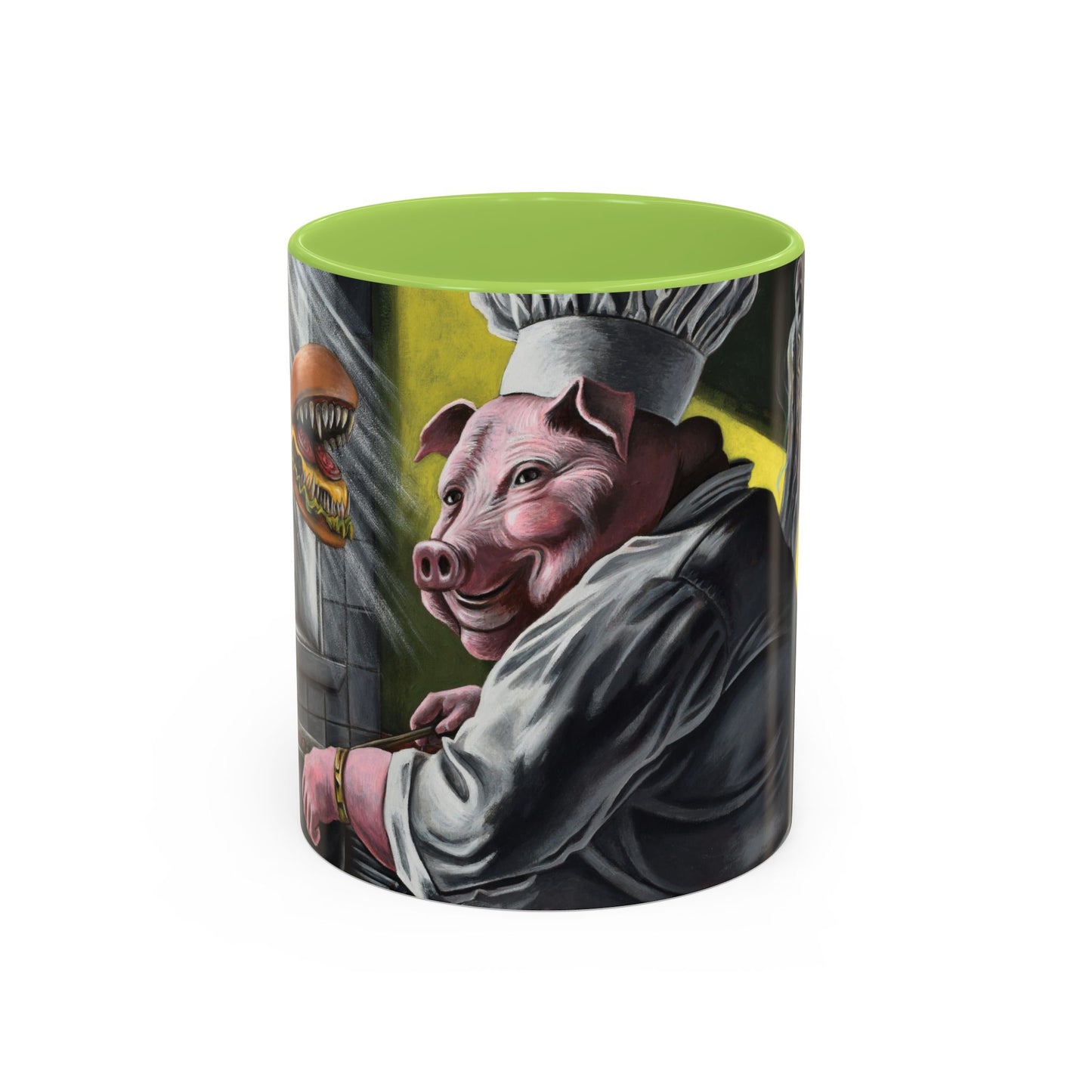Pig Chef Coffee Mug — Quirky Kitchen Animal Art Accent Mug