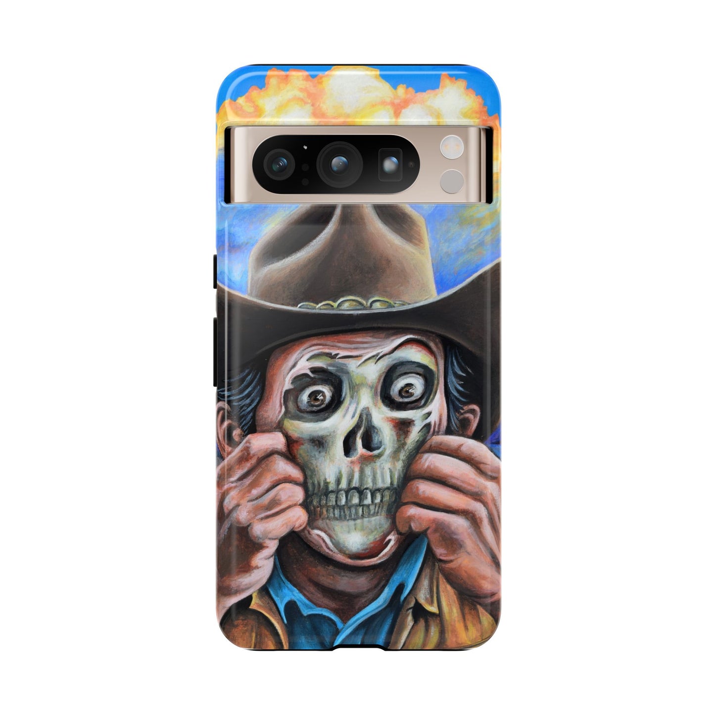 Skull Cowboy Phone Case - Tough Cases with Bold Artwork, Unique Gift for Halloween, Bold Aesthetic, Ideal for Music Lovers, [...]
